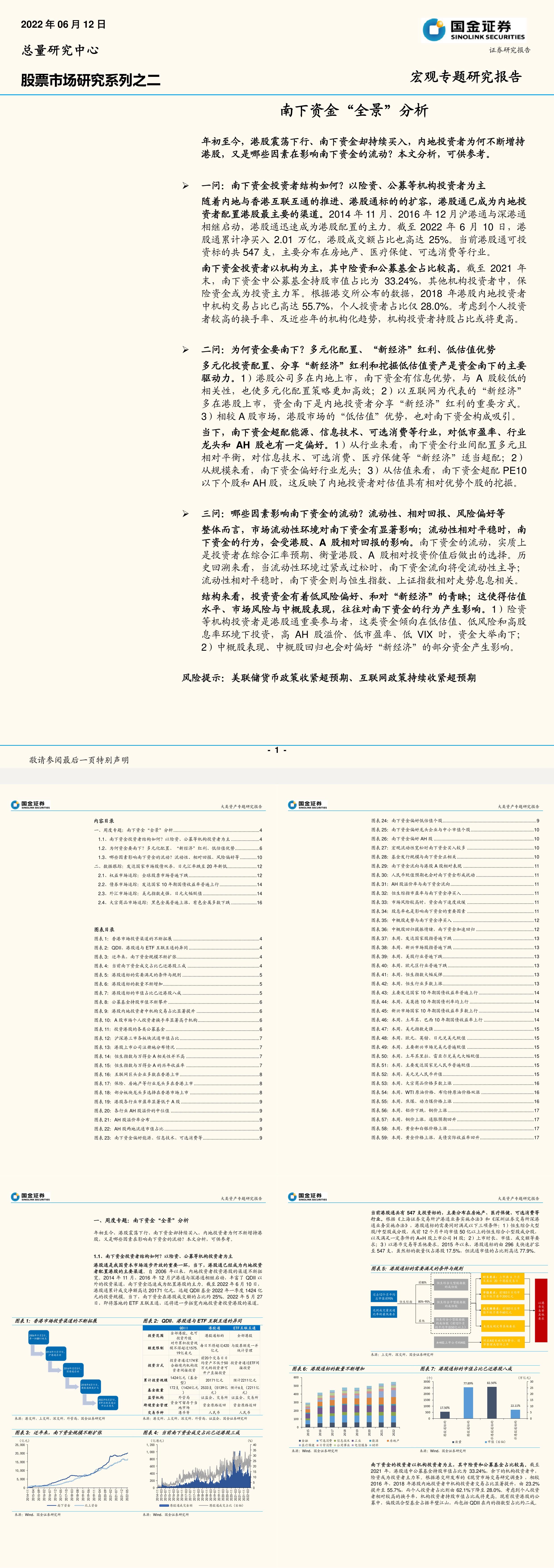 宏观专题研究报告南下资金全景分析