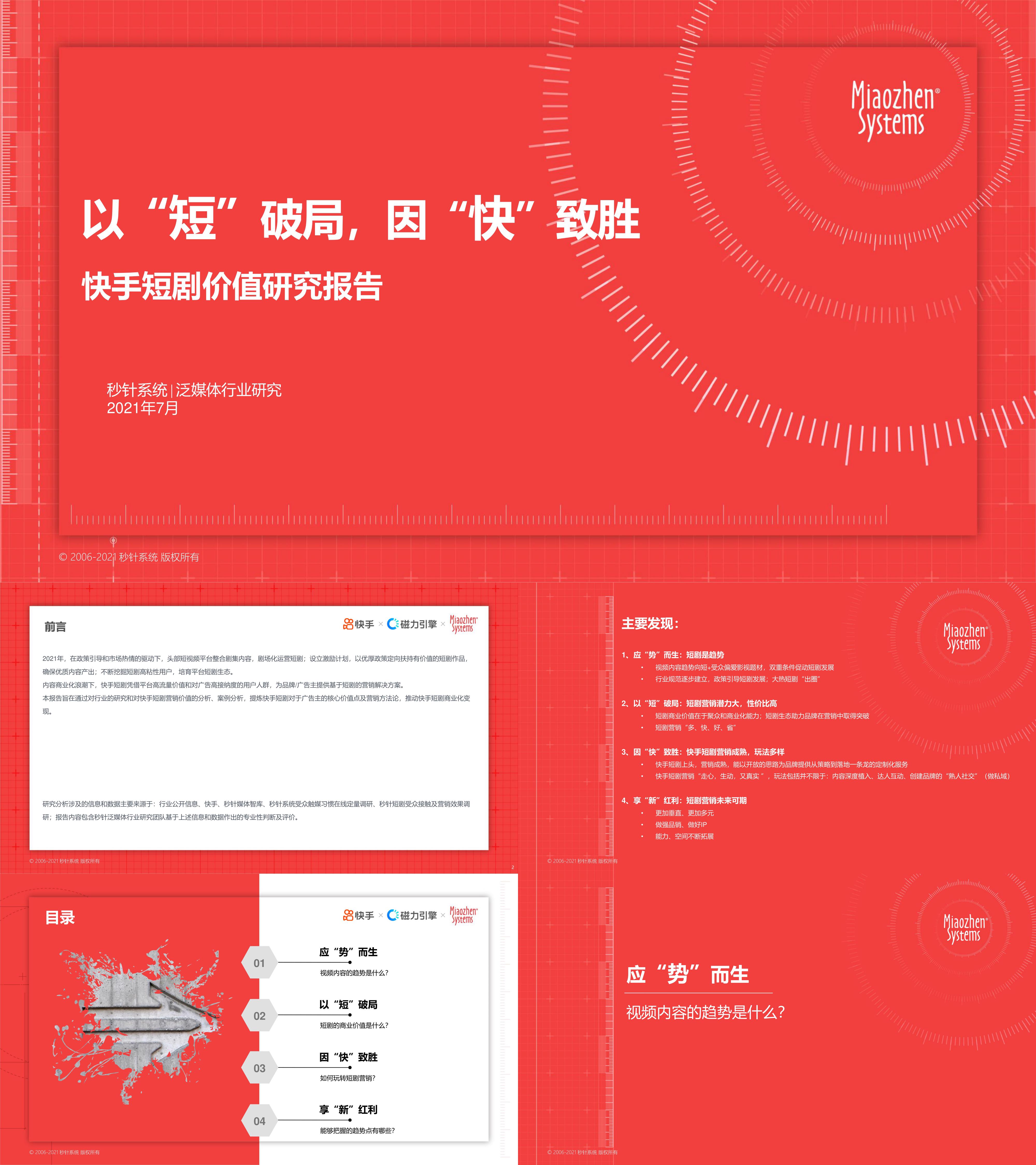 快手短剧价值研究报告以短破局因快致胜秒针系统