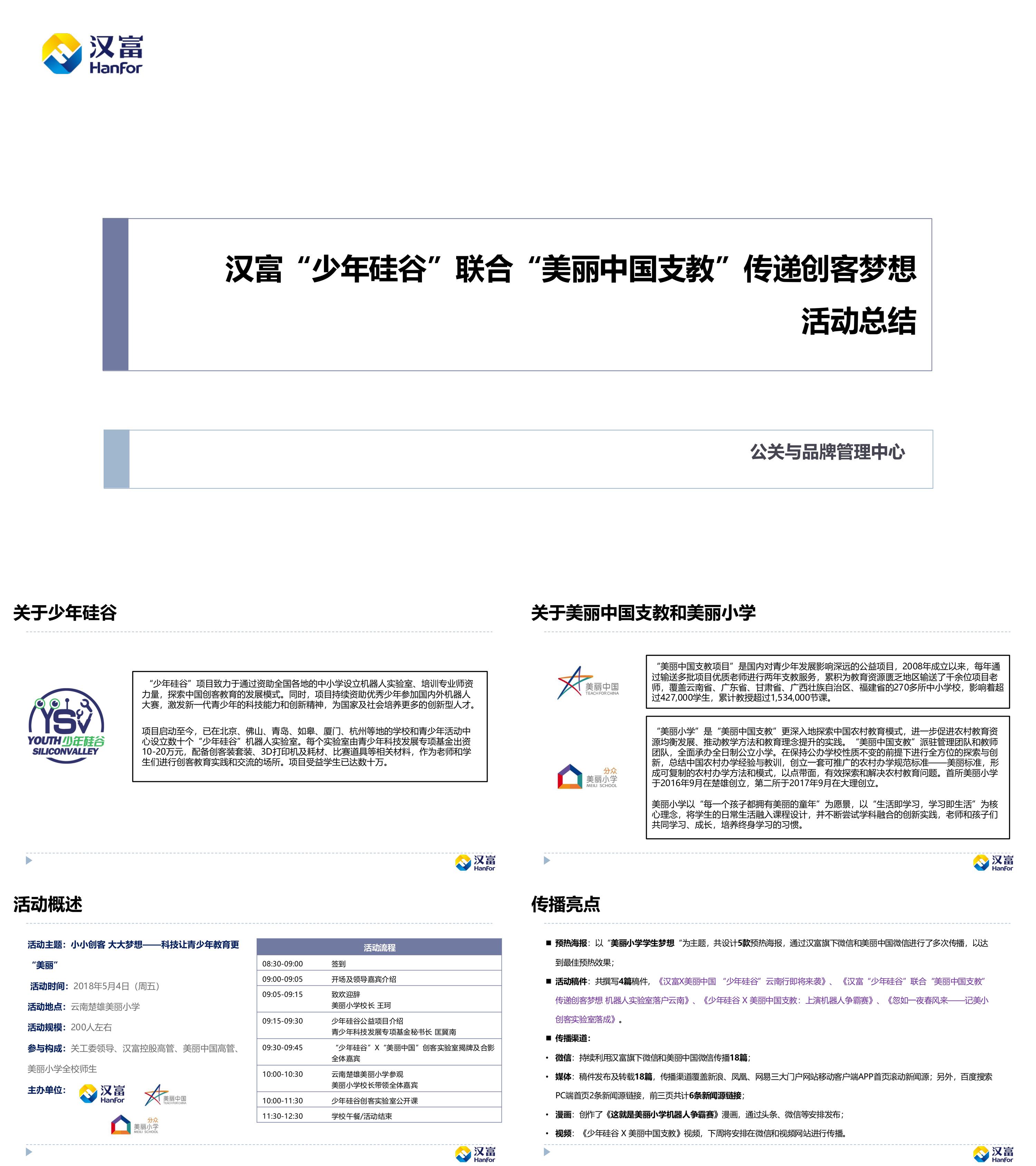 汉富少年硅谷联合美丽中国支教传递创客梦想活动总结