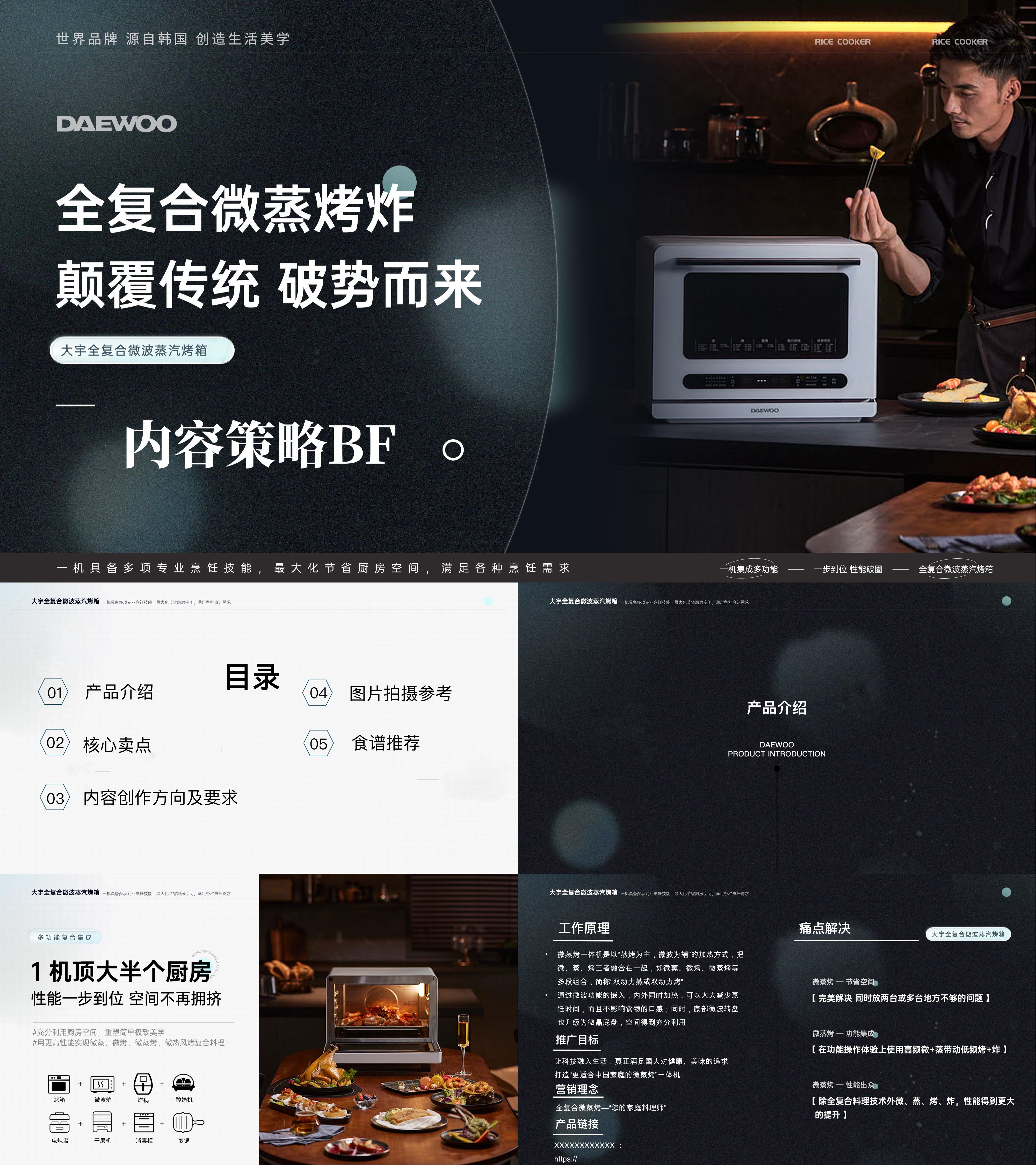 厨房电器品牌大宇微波蒸汽烤箱内容策略brief