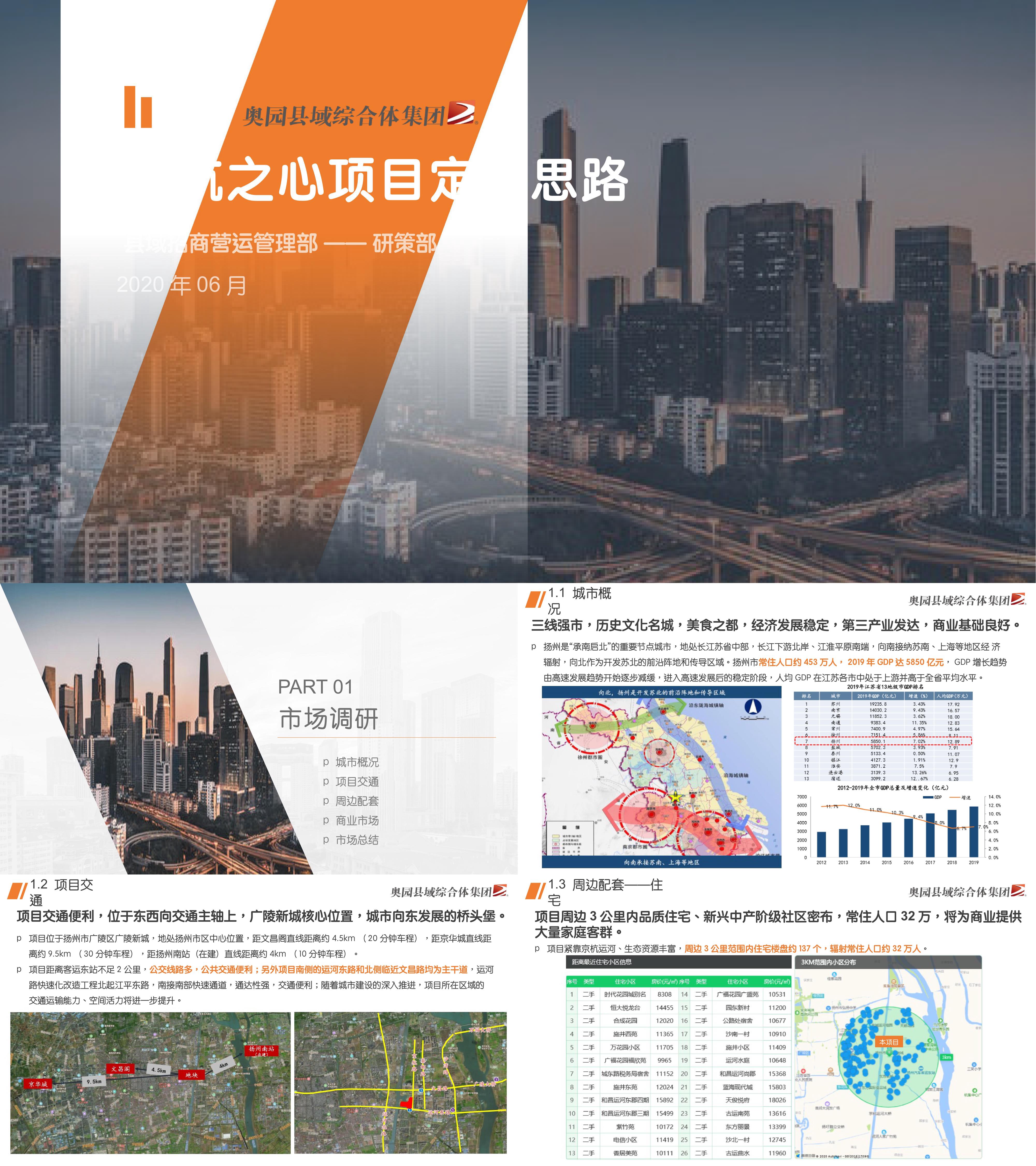 奥园京杭之心项目自持商业定位初判方案