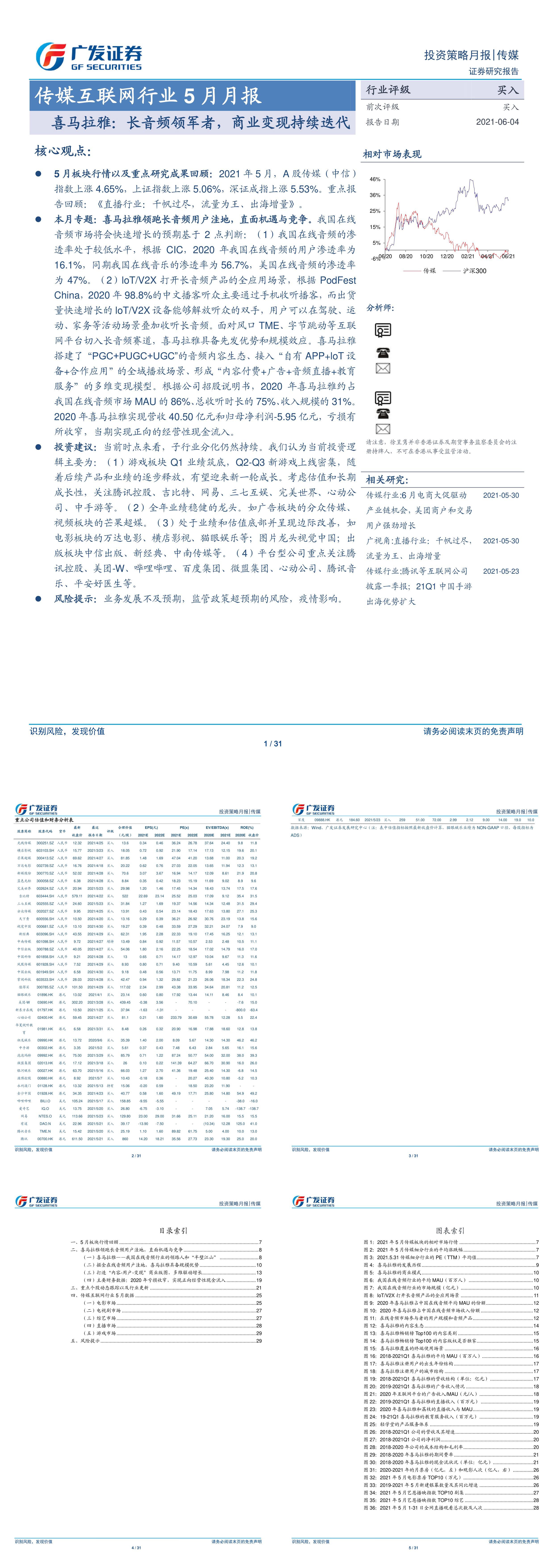 传媒互联网行业5月月报喜马拉雅长音频领军者商业变现持续迭代