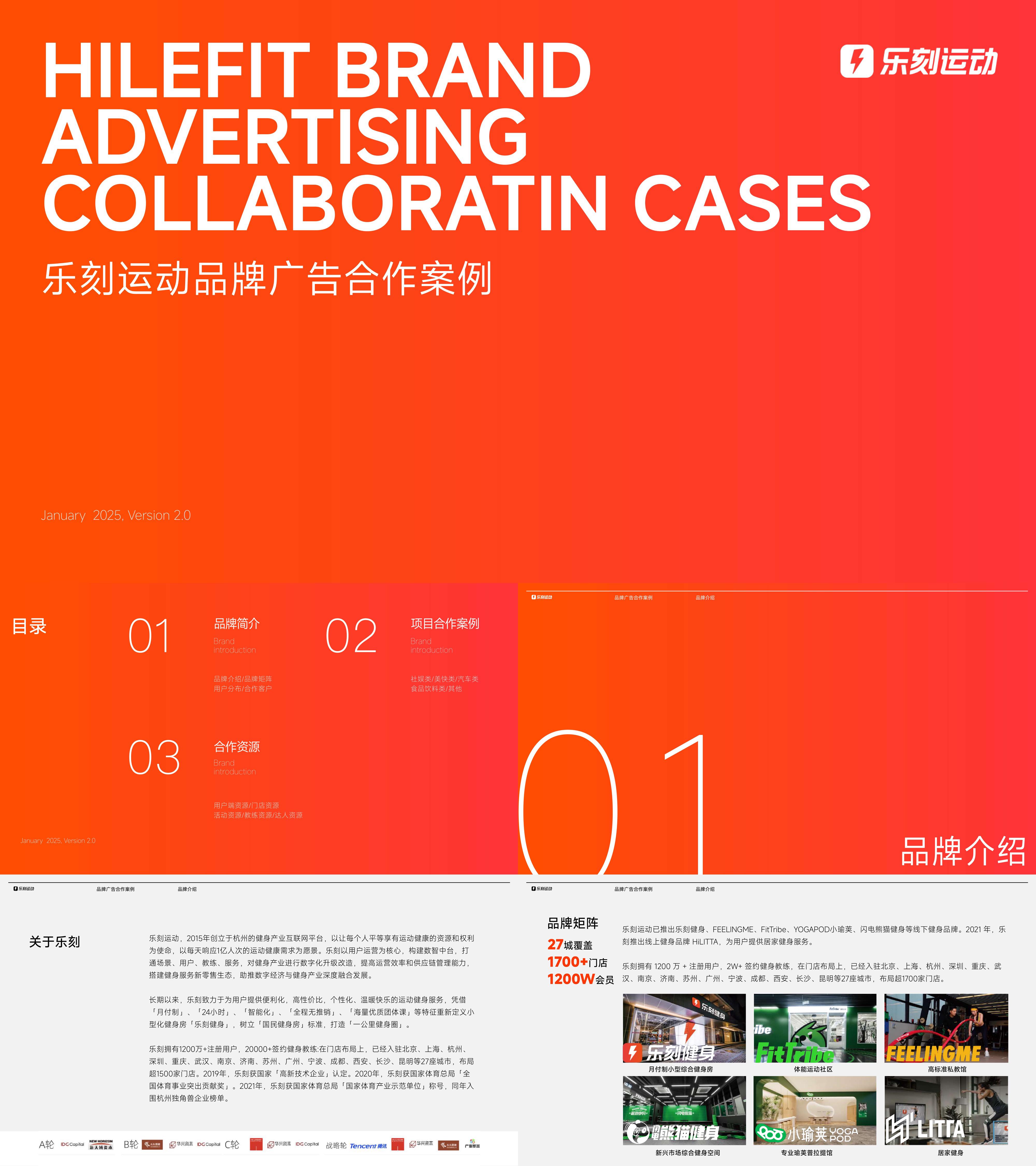 互联网健身品牌乐刻运动广告合作案例暨招商方案