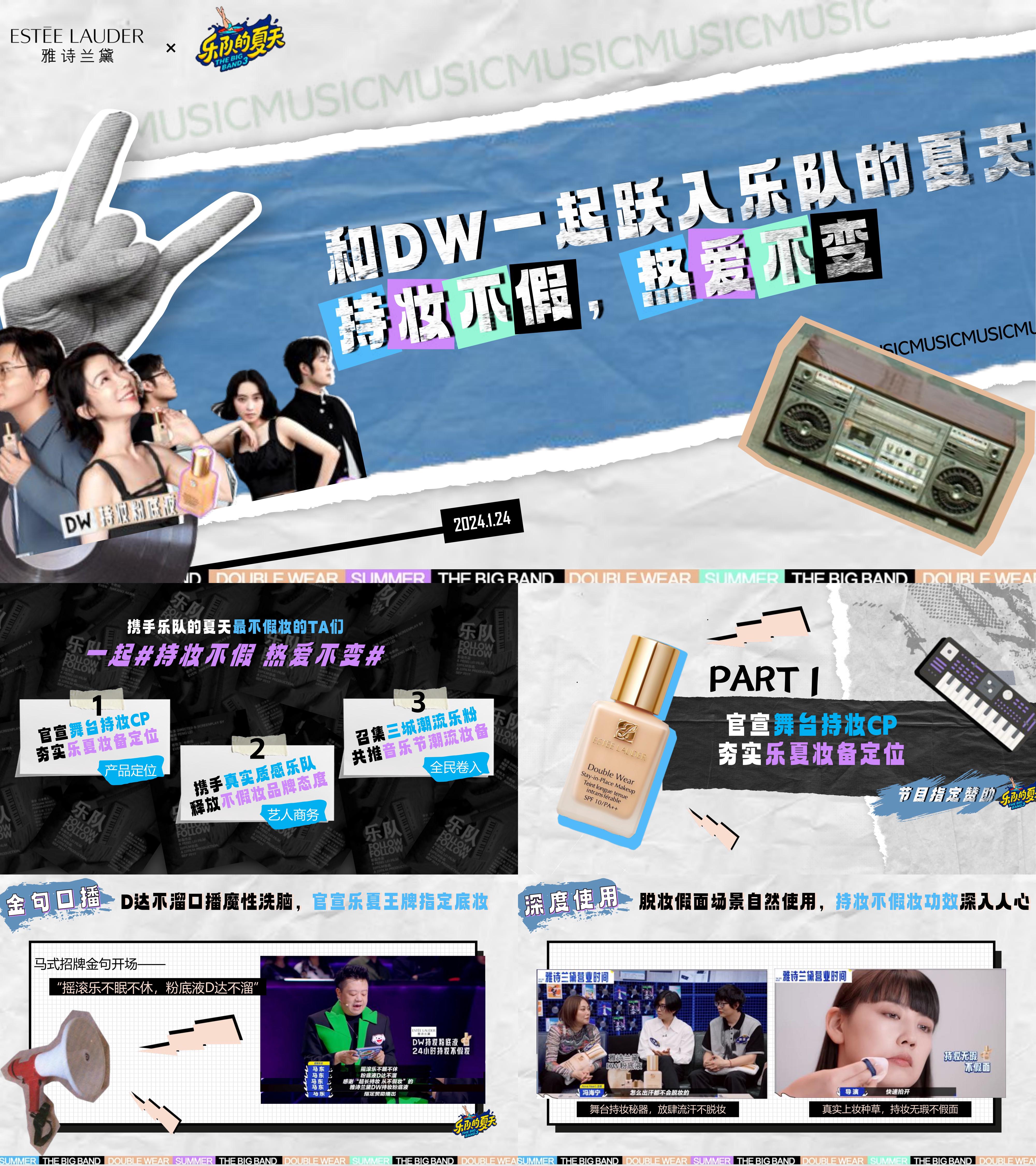 美妆品牌雅诗兰黛乐队夏天传播综艺媒体传播方案