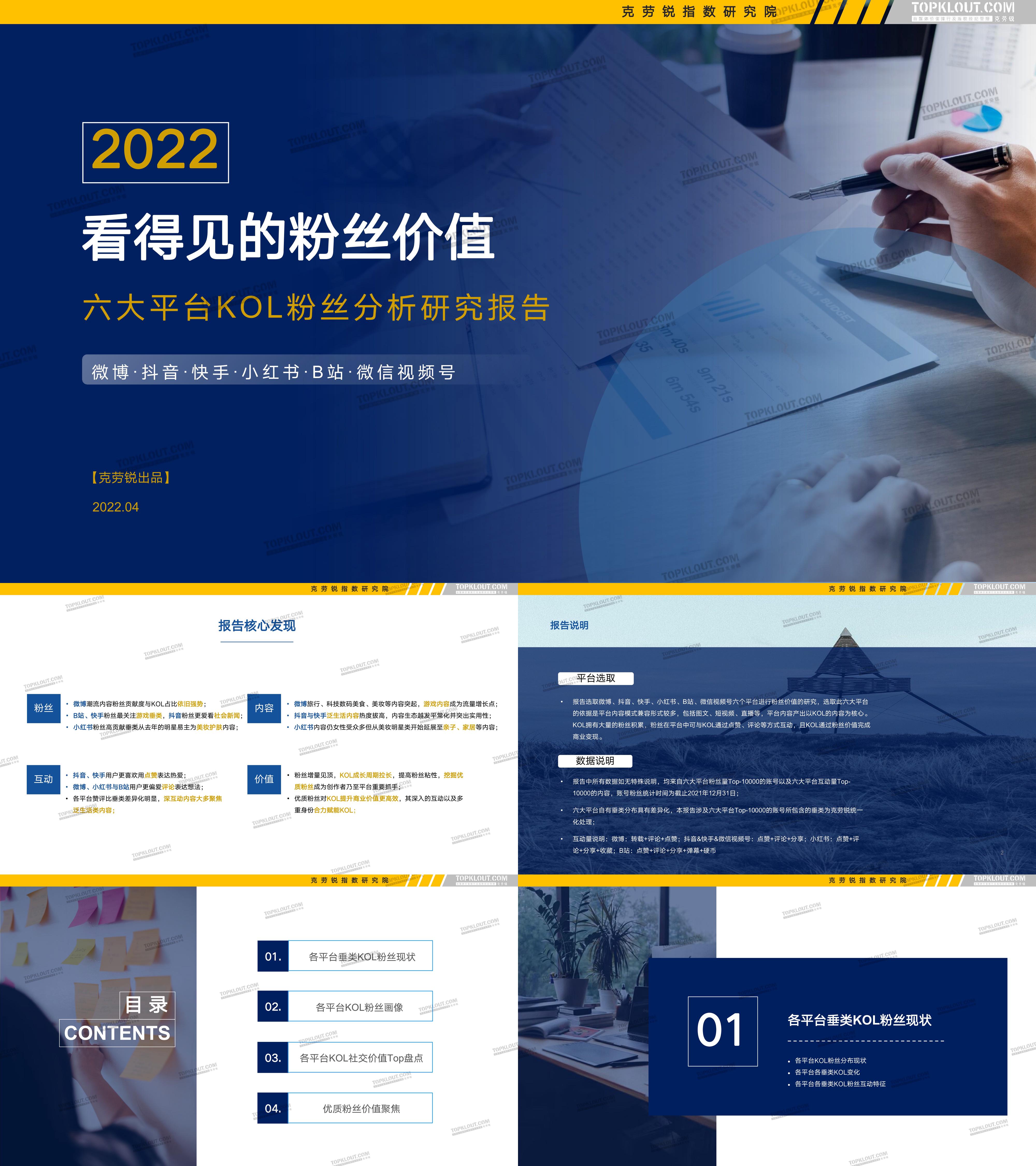 2022看得见的粉丝价值六大平台KOL粉丝分析研究报告克劳锐