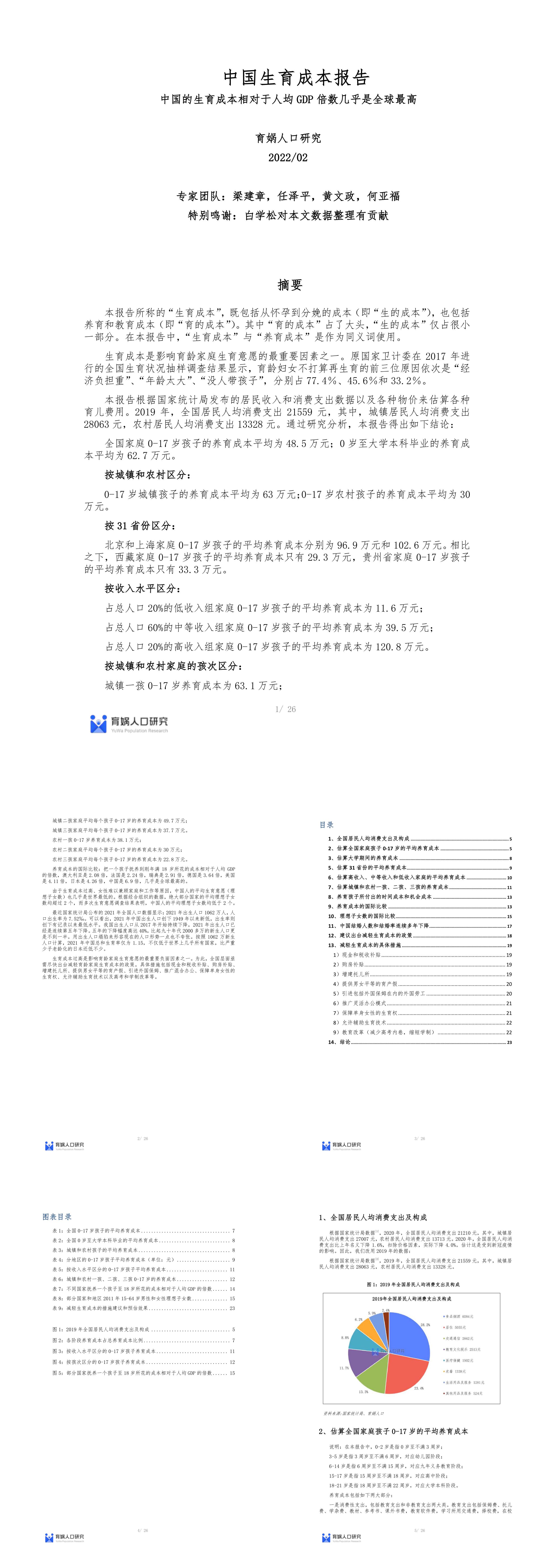 最新中国生育成本报告版岁养娃成本全国平均万育娲人口研究