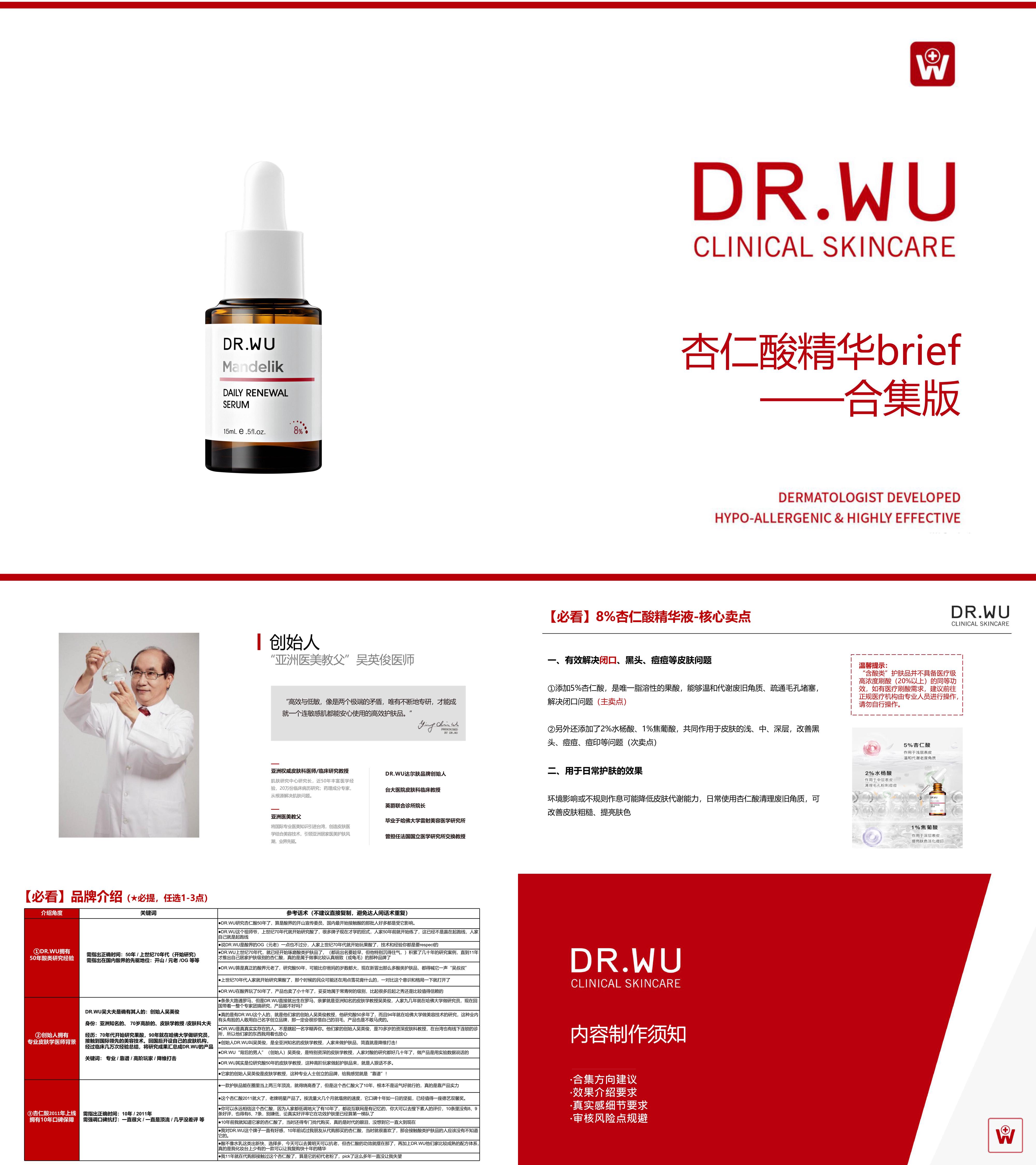 DR.WU杏仁酸精华brief