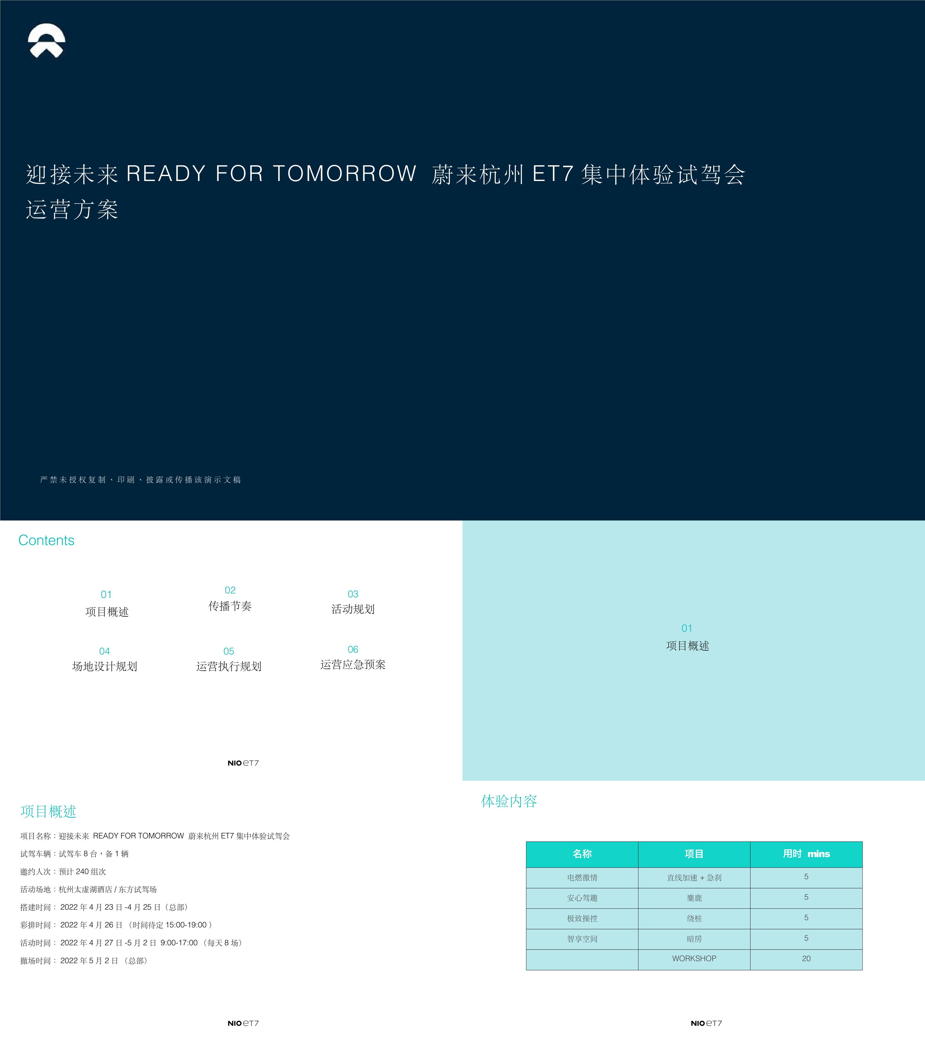 ET7集中体验试驾会运营方案