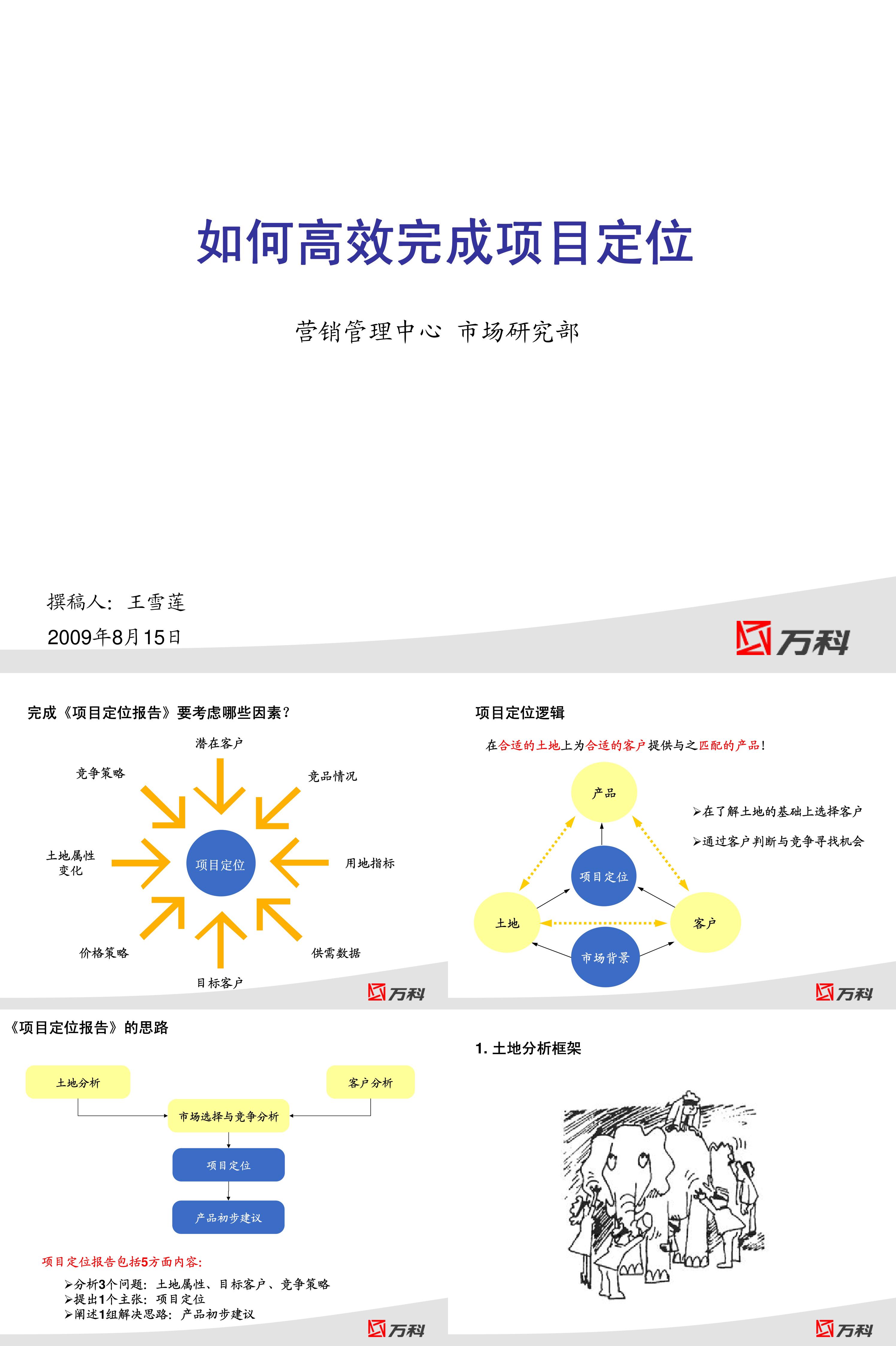 万科如何高效完成项目定位