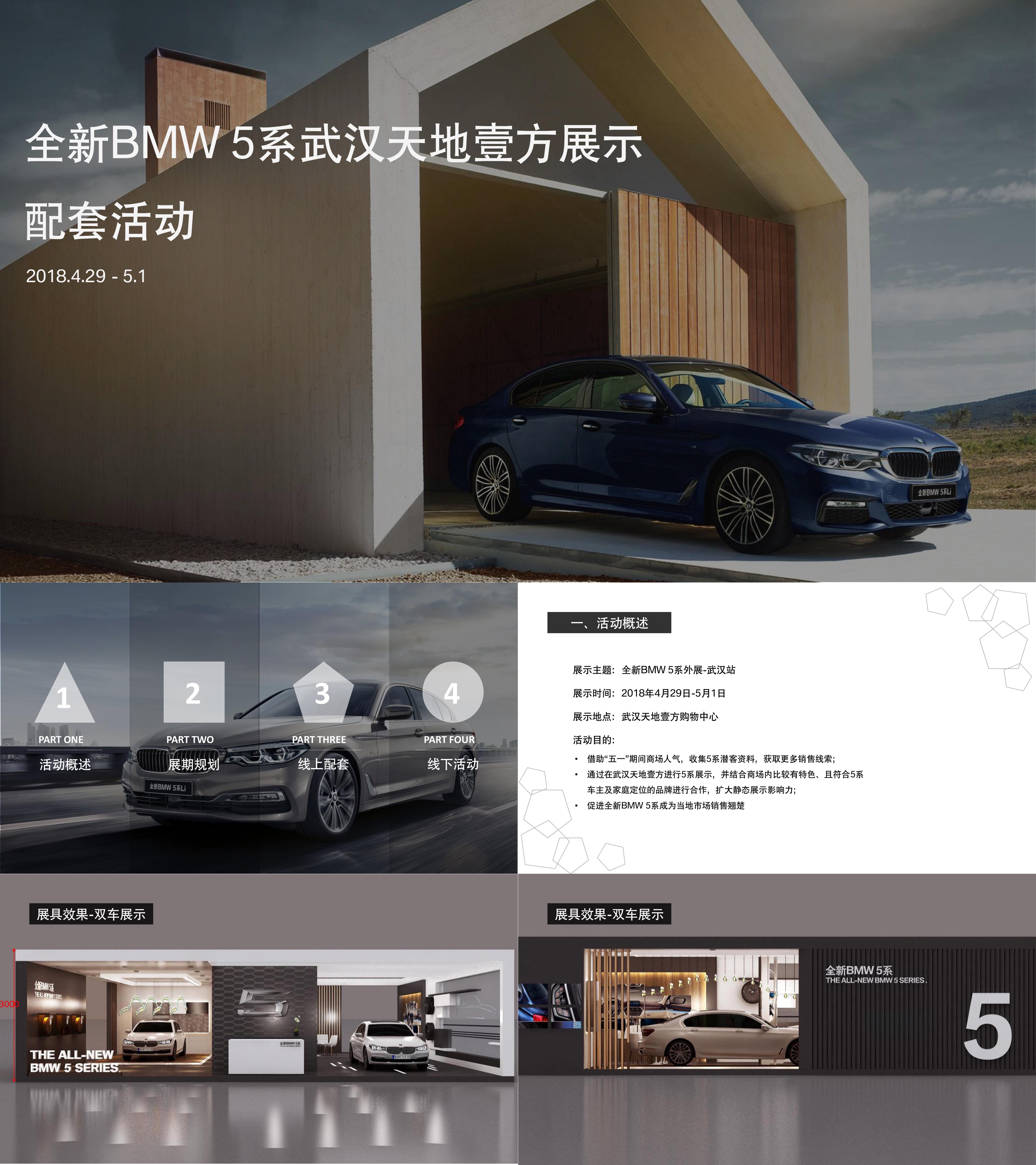 全新BMW 5系武汉天地壹方展示活动方案