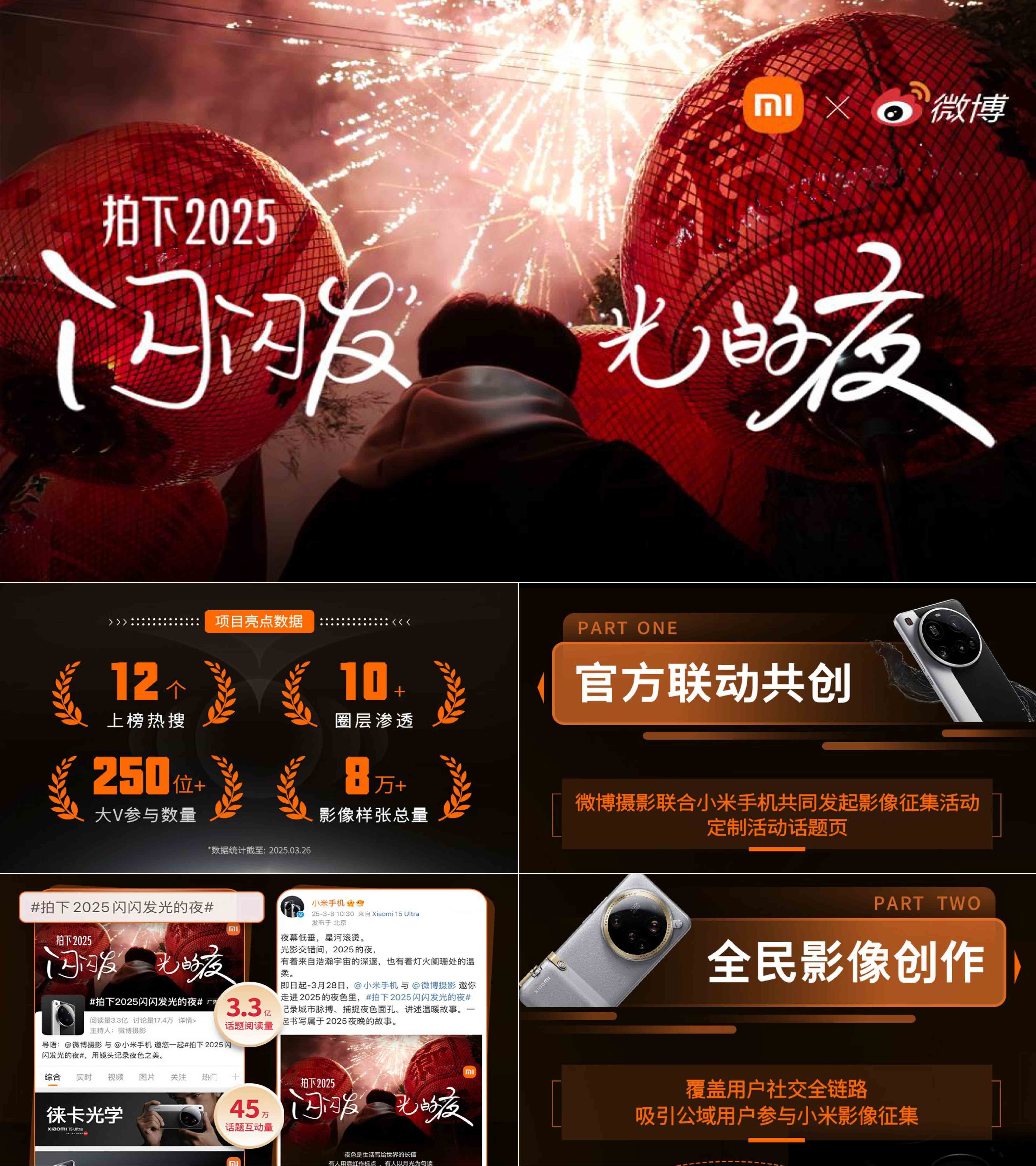 2025小米手机影像拍下闪闪发光的夜微博社媒营销案