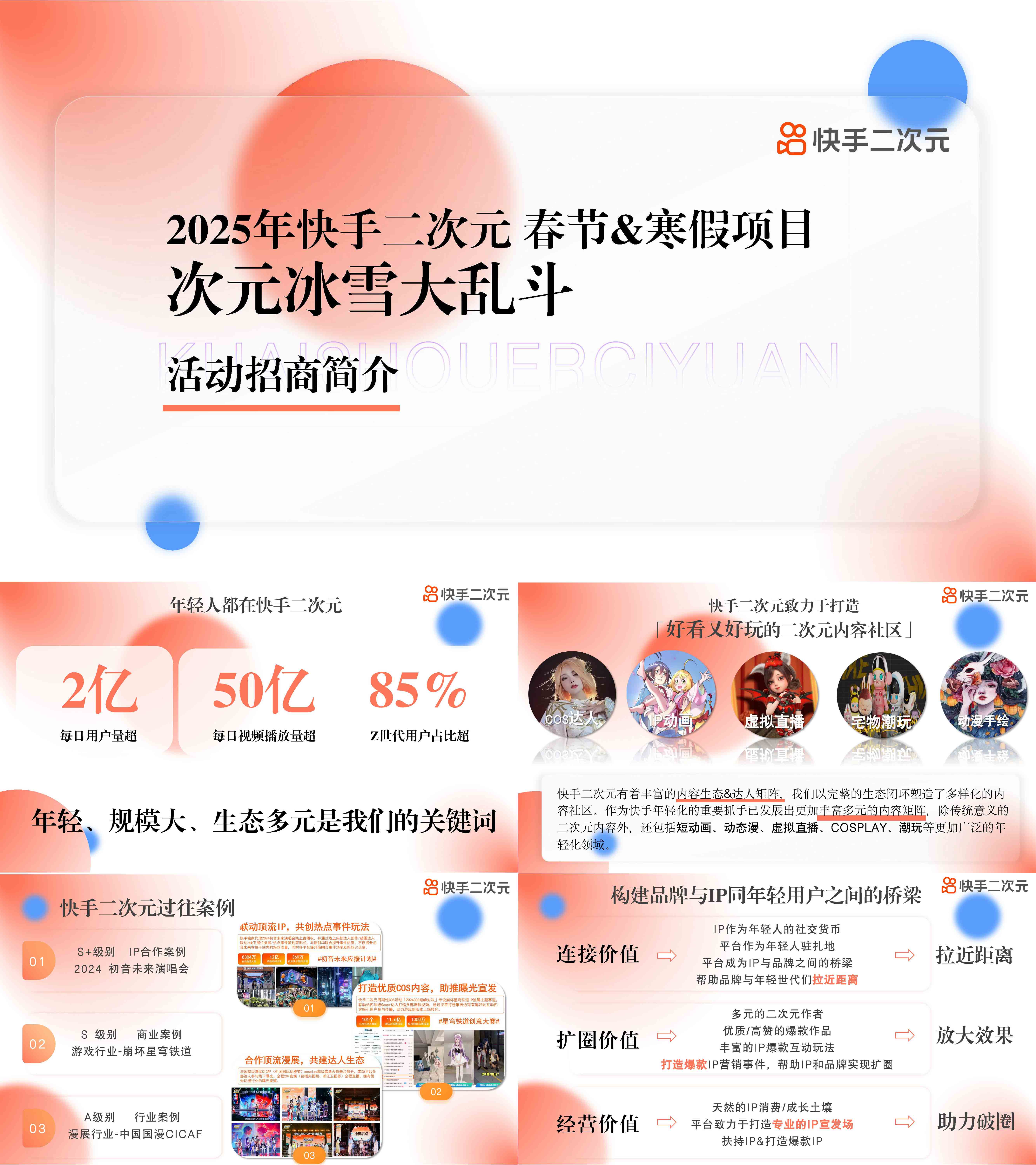 2025快手二次元春节寒假IP冰雪大乱斗演唱会招商方案
