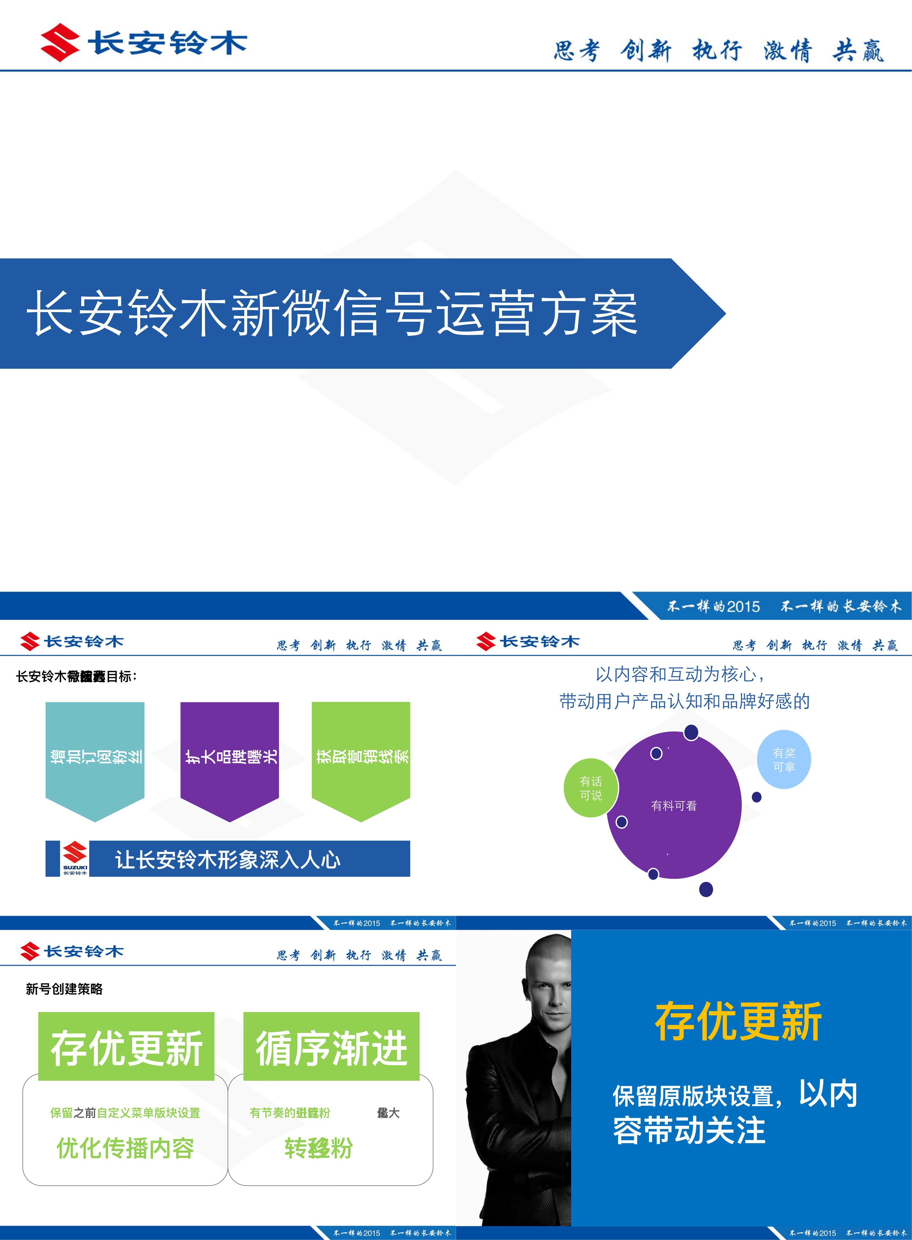 长安铃木微信新号传播规划方案