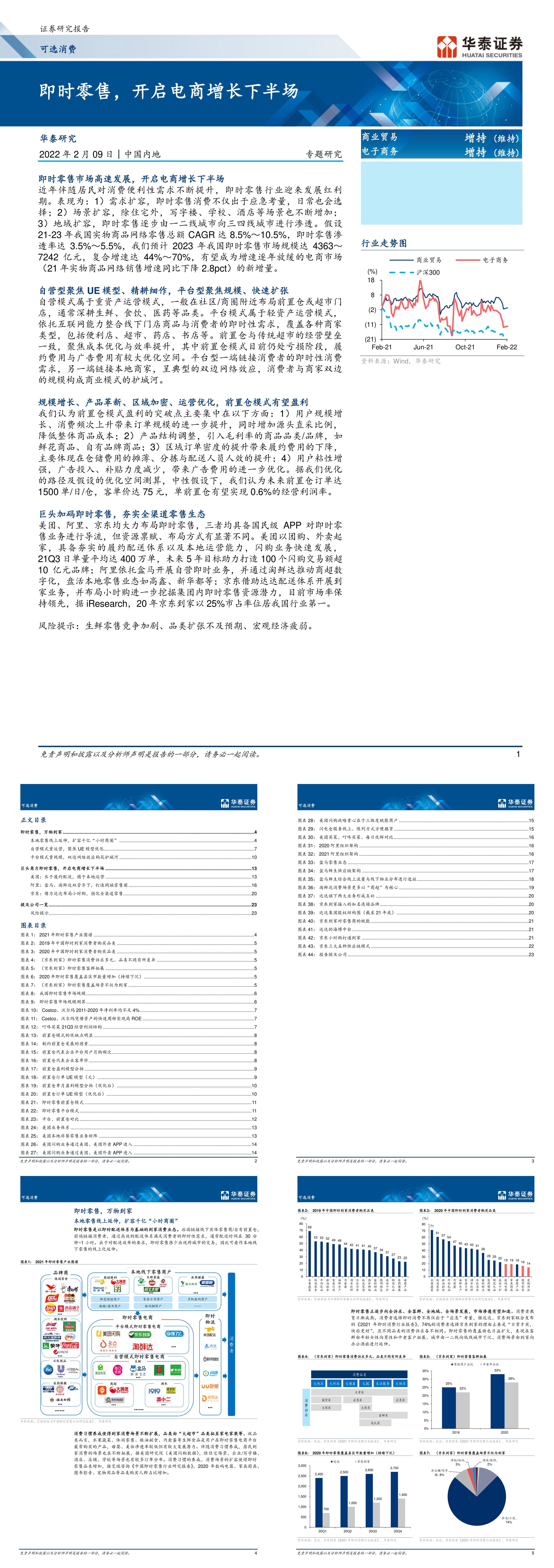 可选消费行业专题研究即时零售开启电商增长下半场华泰证券报告