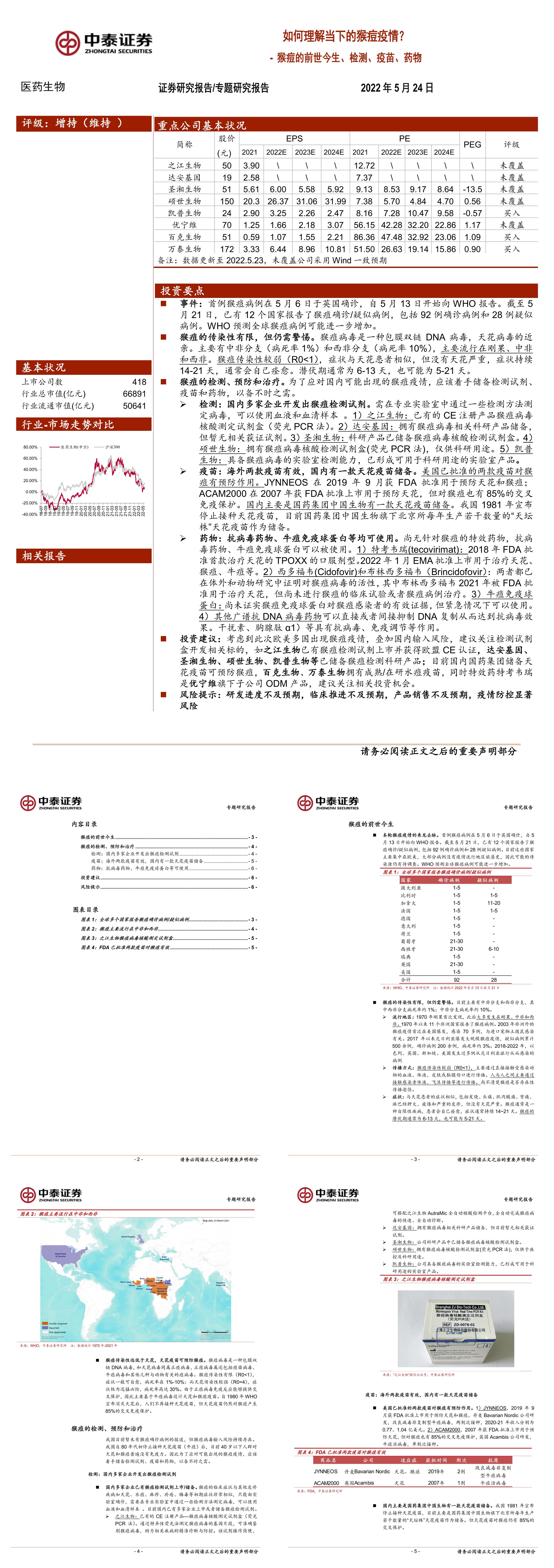 医药生物行业猴痘的前世今生检测疫苗药物如何理解当下的猴痘疫情