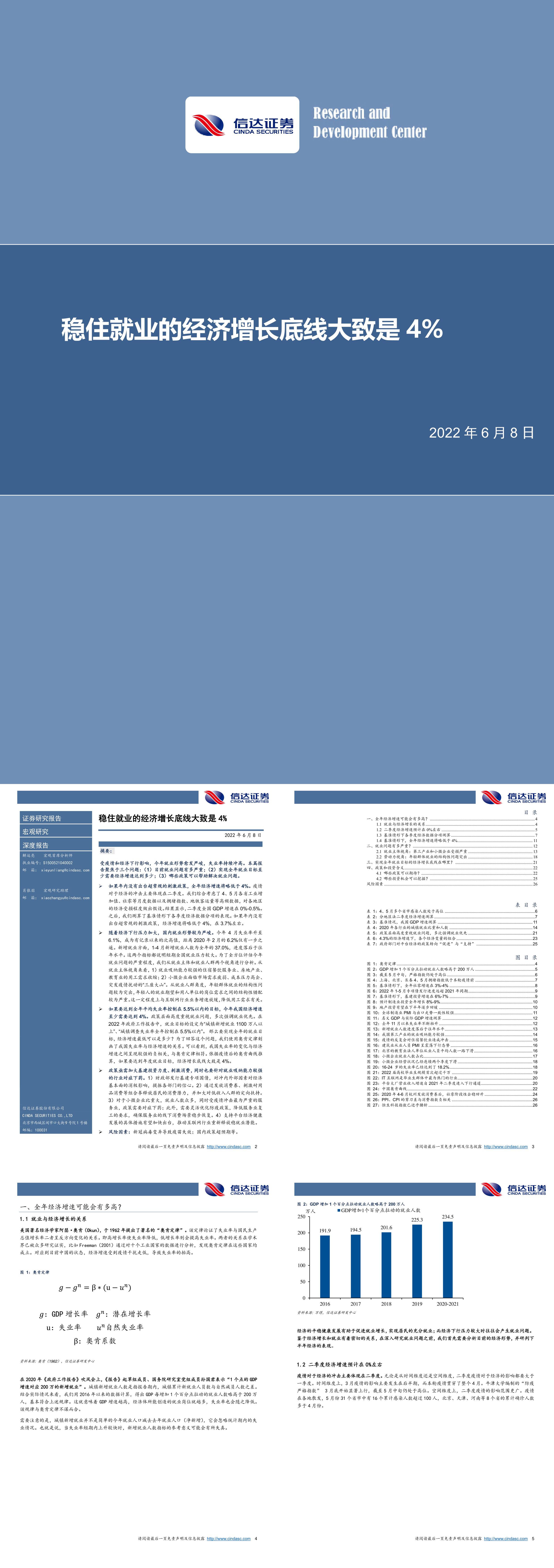 宏观研究深度报告稳住就业的经济增长底线大致是4信达证券