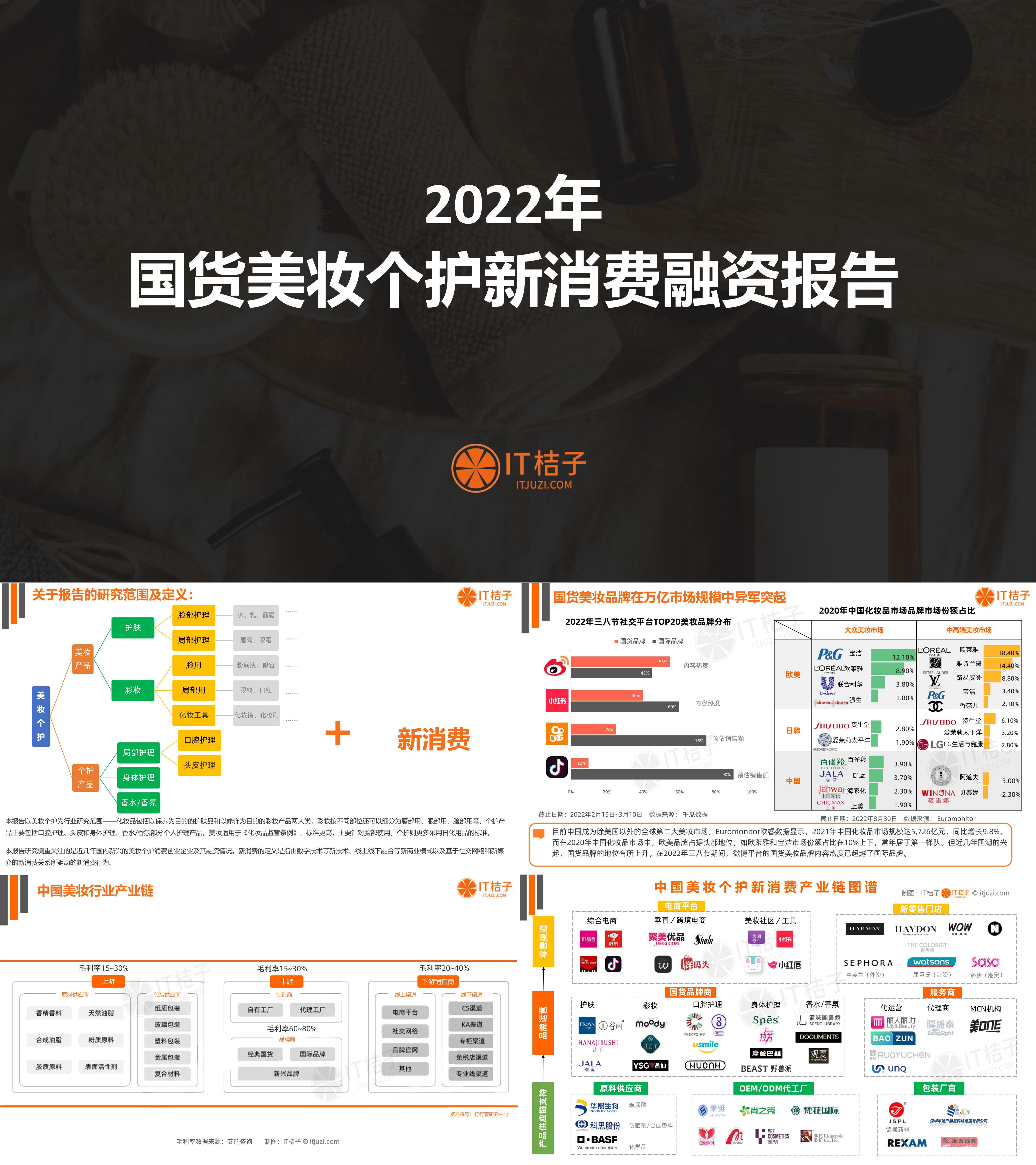 2022年国货美妆个护新消费融资报告IT桔子