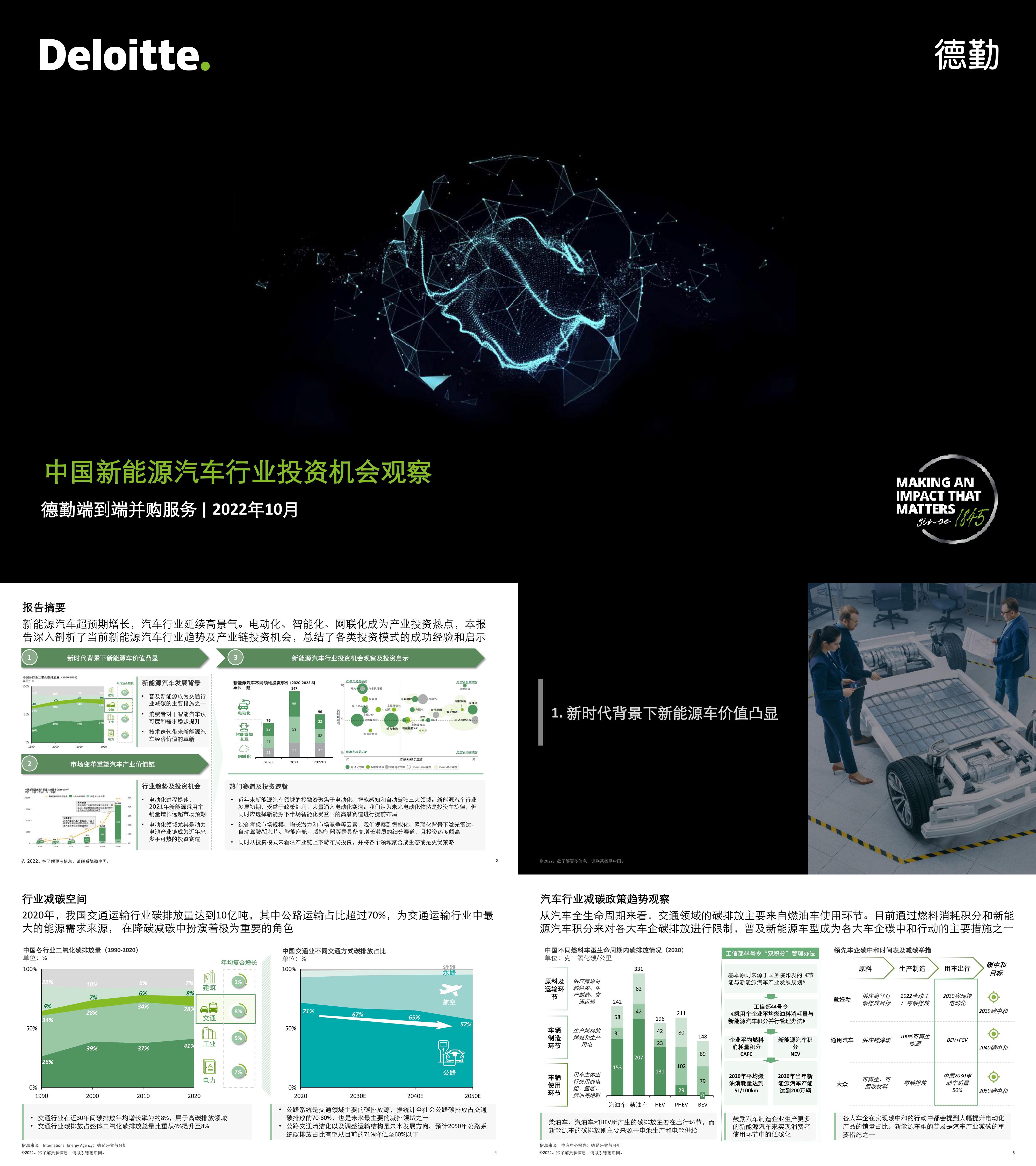 德勤中国新能源汽车行业投资机会观察