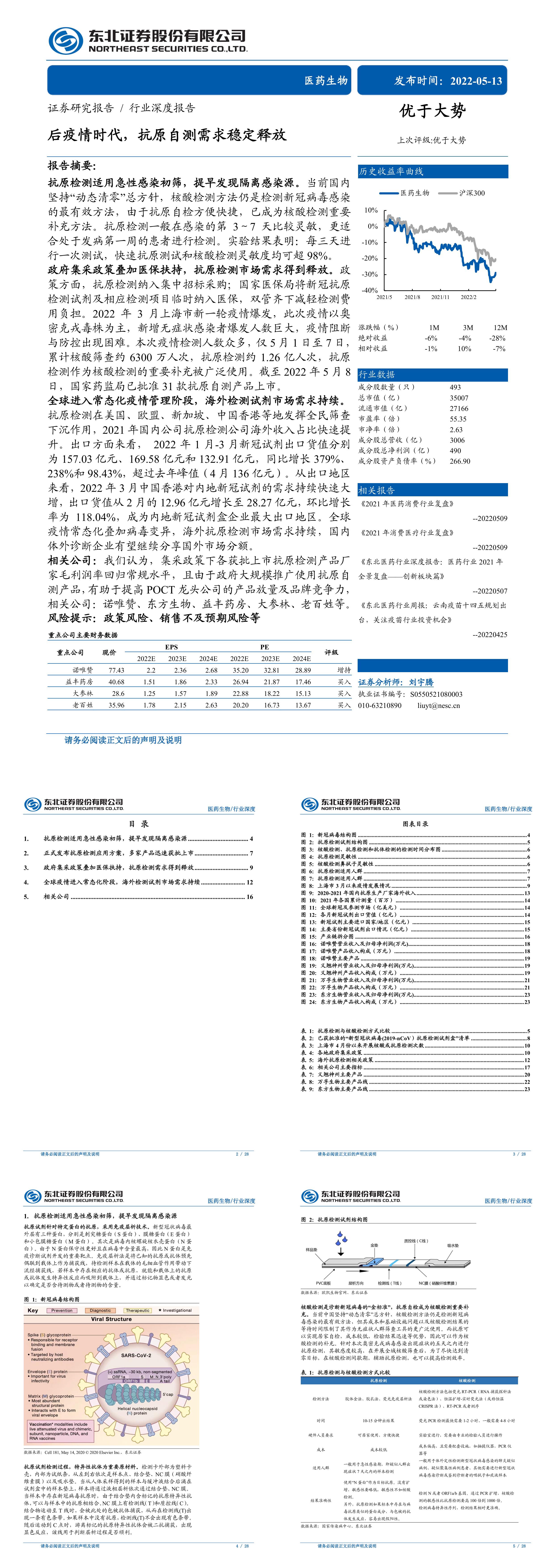 医药生物行业后疫情时代抗原自测需求稳定释放东北证券