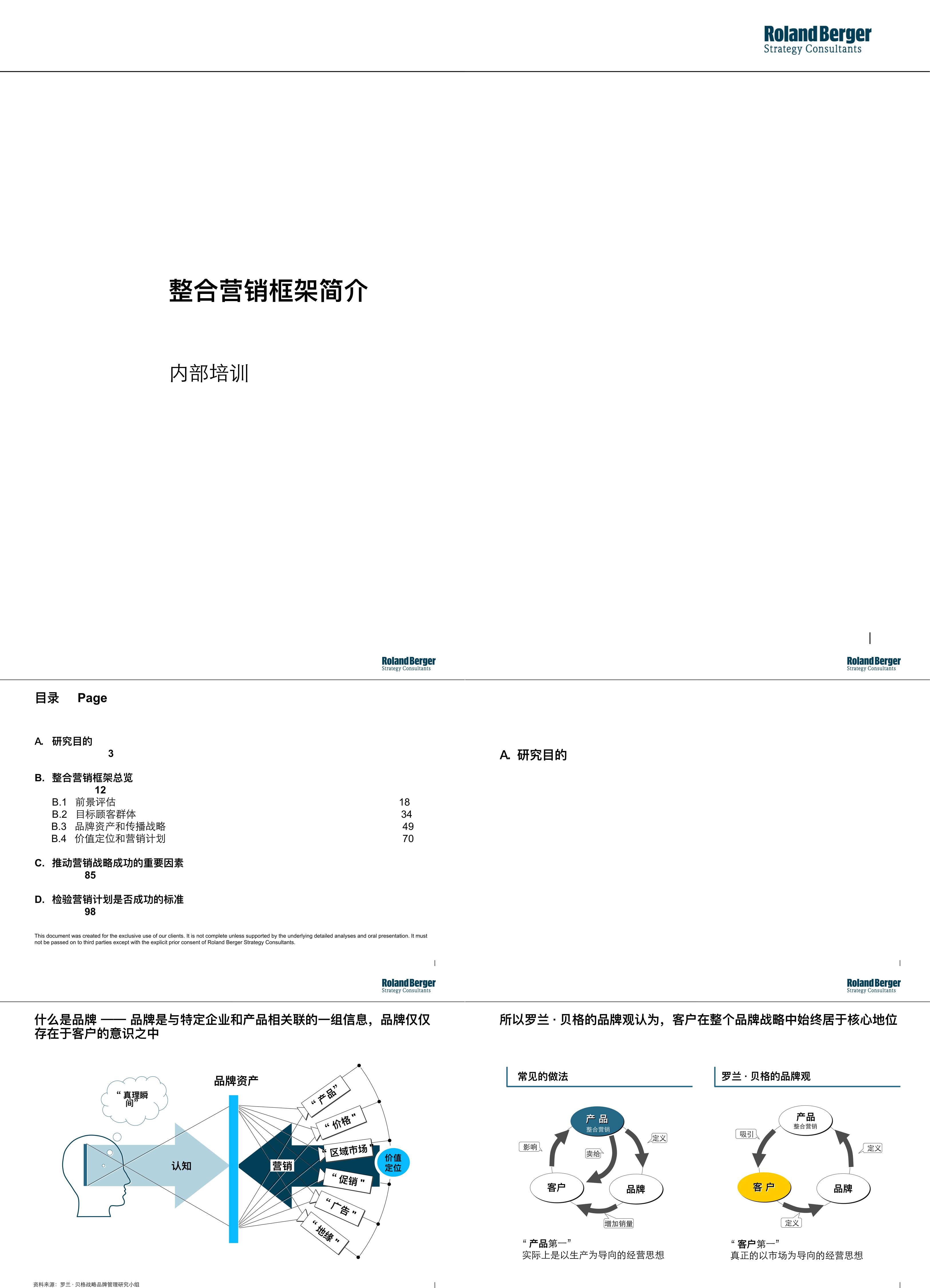 整合营销框架简介内部培训罗兰贝格