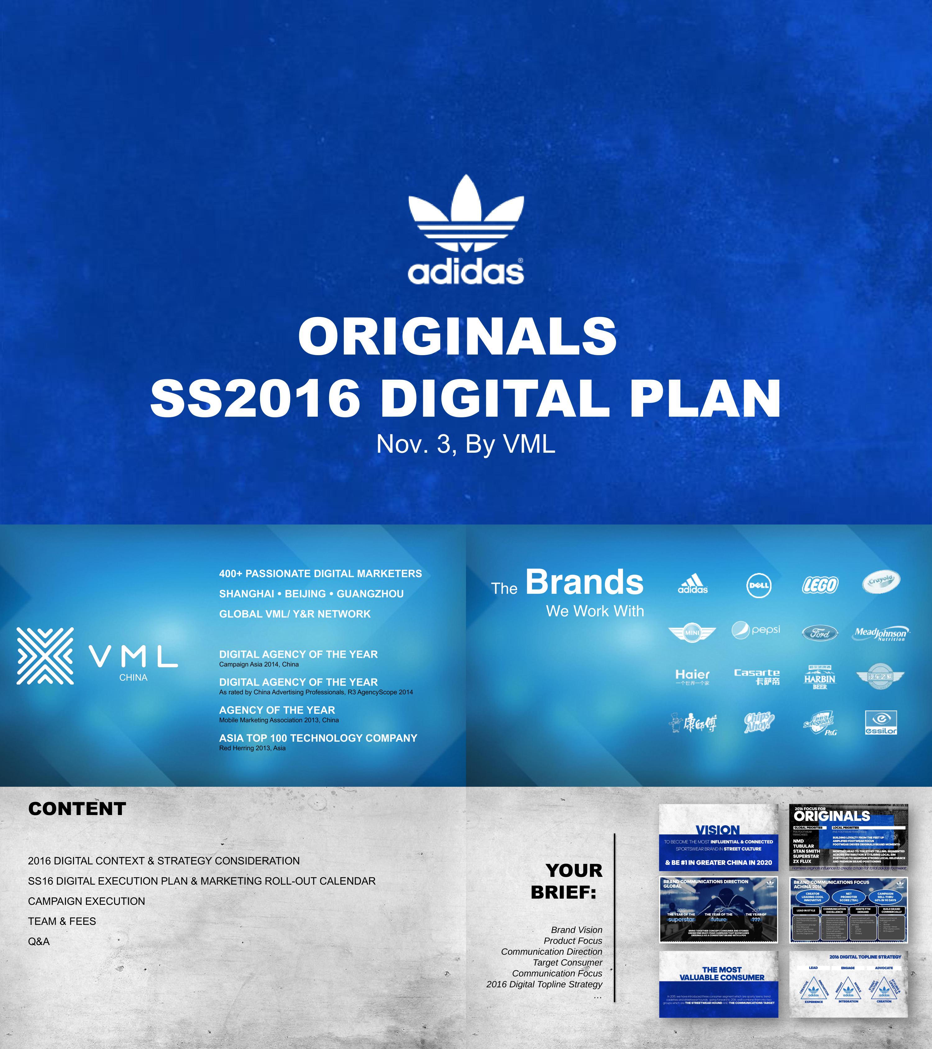 VML adidas Originals Digital Plan