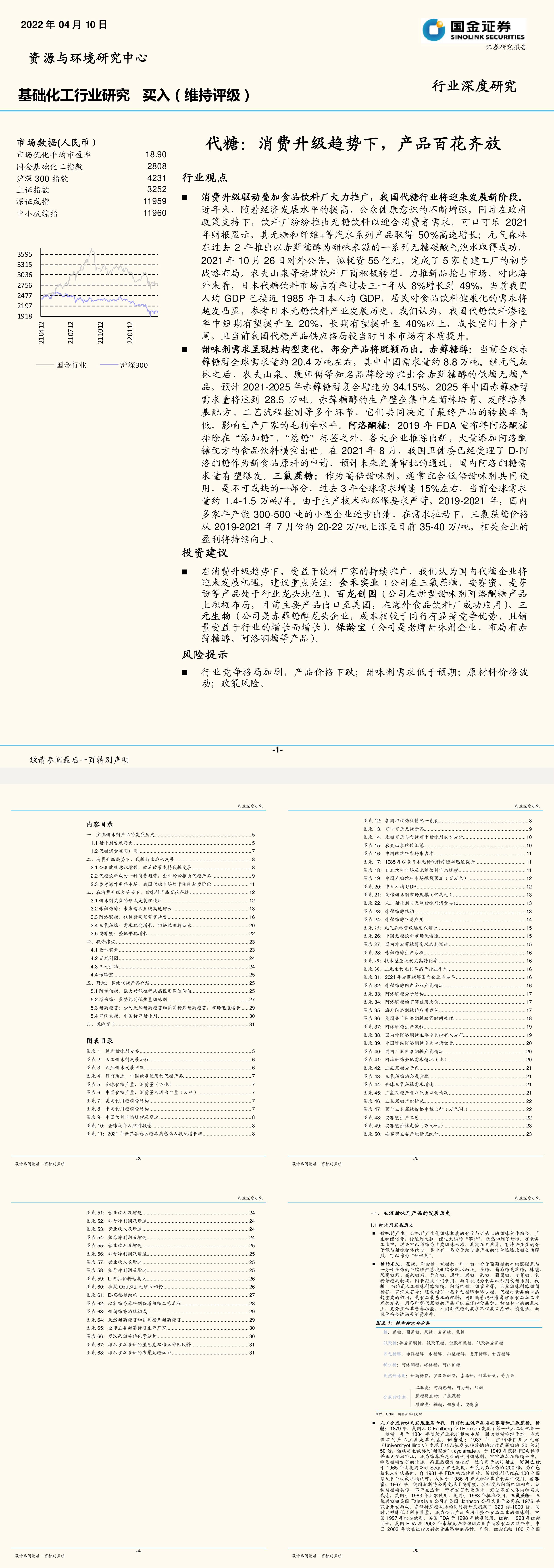 基础化工行业深度研究代糖消费升级趋势下产品百花齐放国金证券