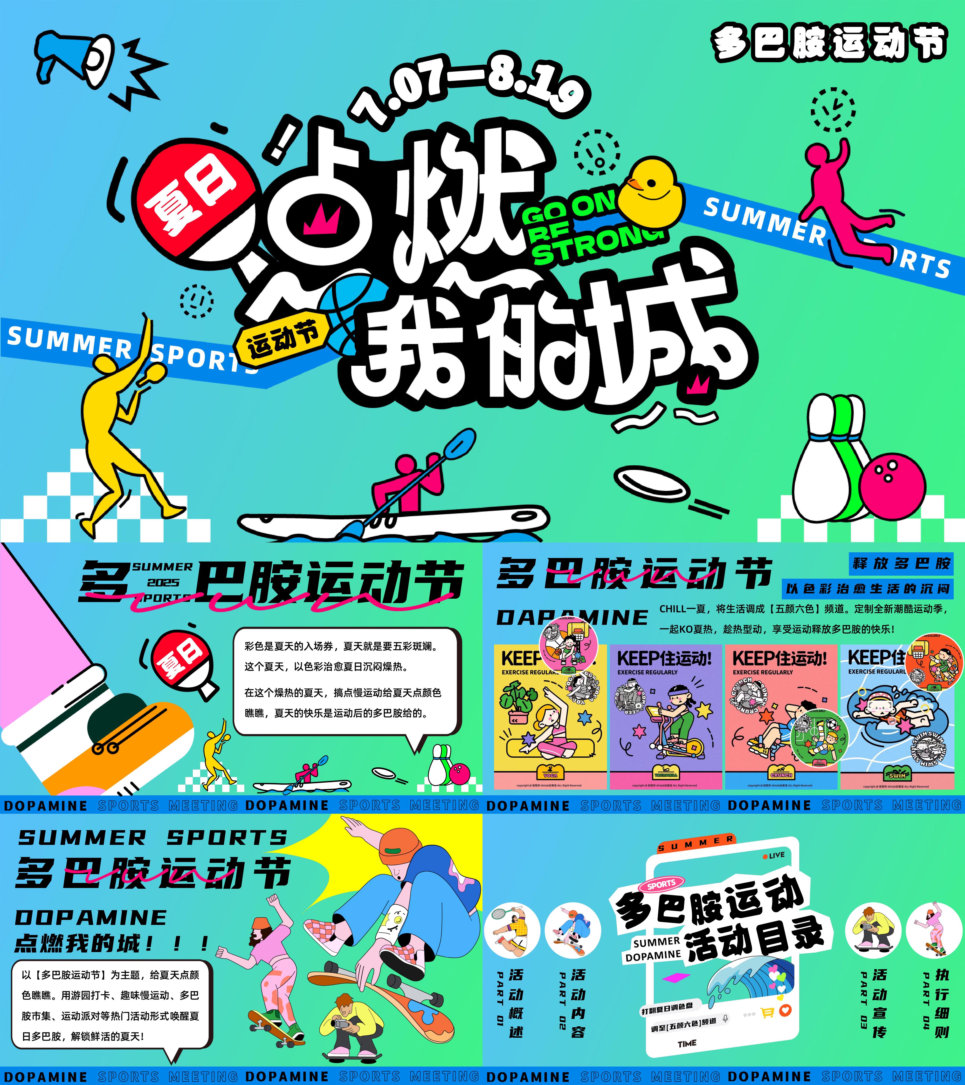 2025暑期多巴胺户外运动会夏日竞技赛事市集活动方案