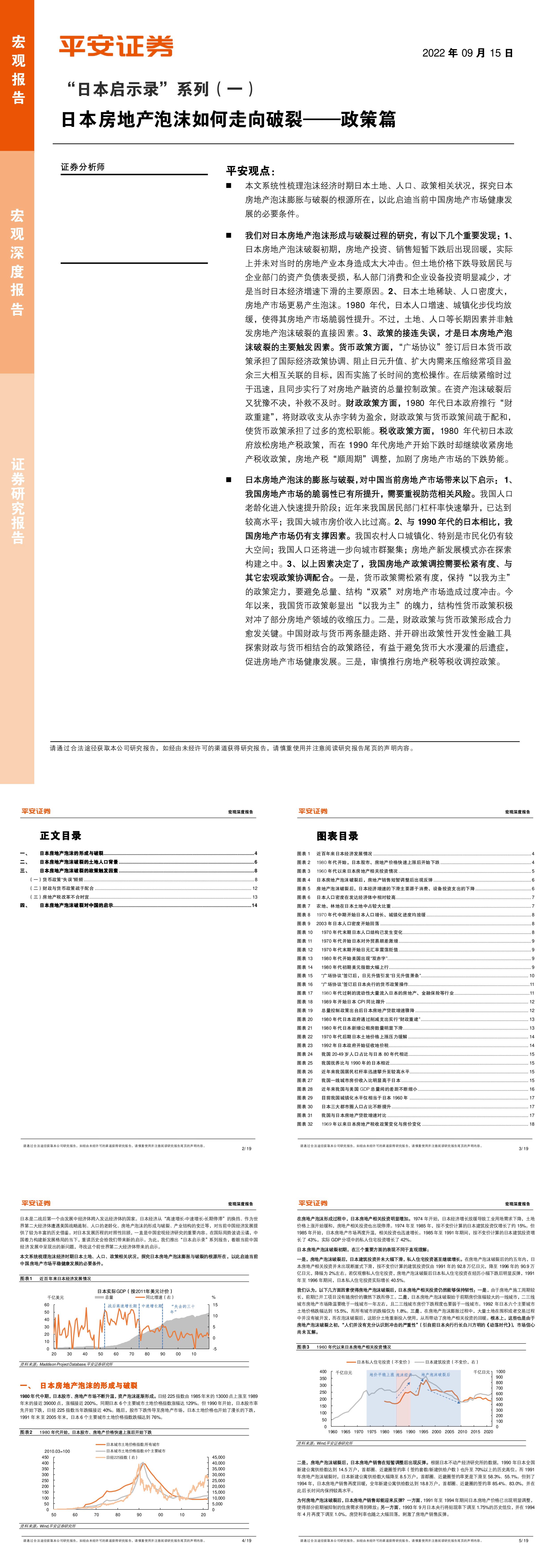 日本启示录系列一政策篇日本房地产泡沫如何走向破裂平安证券