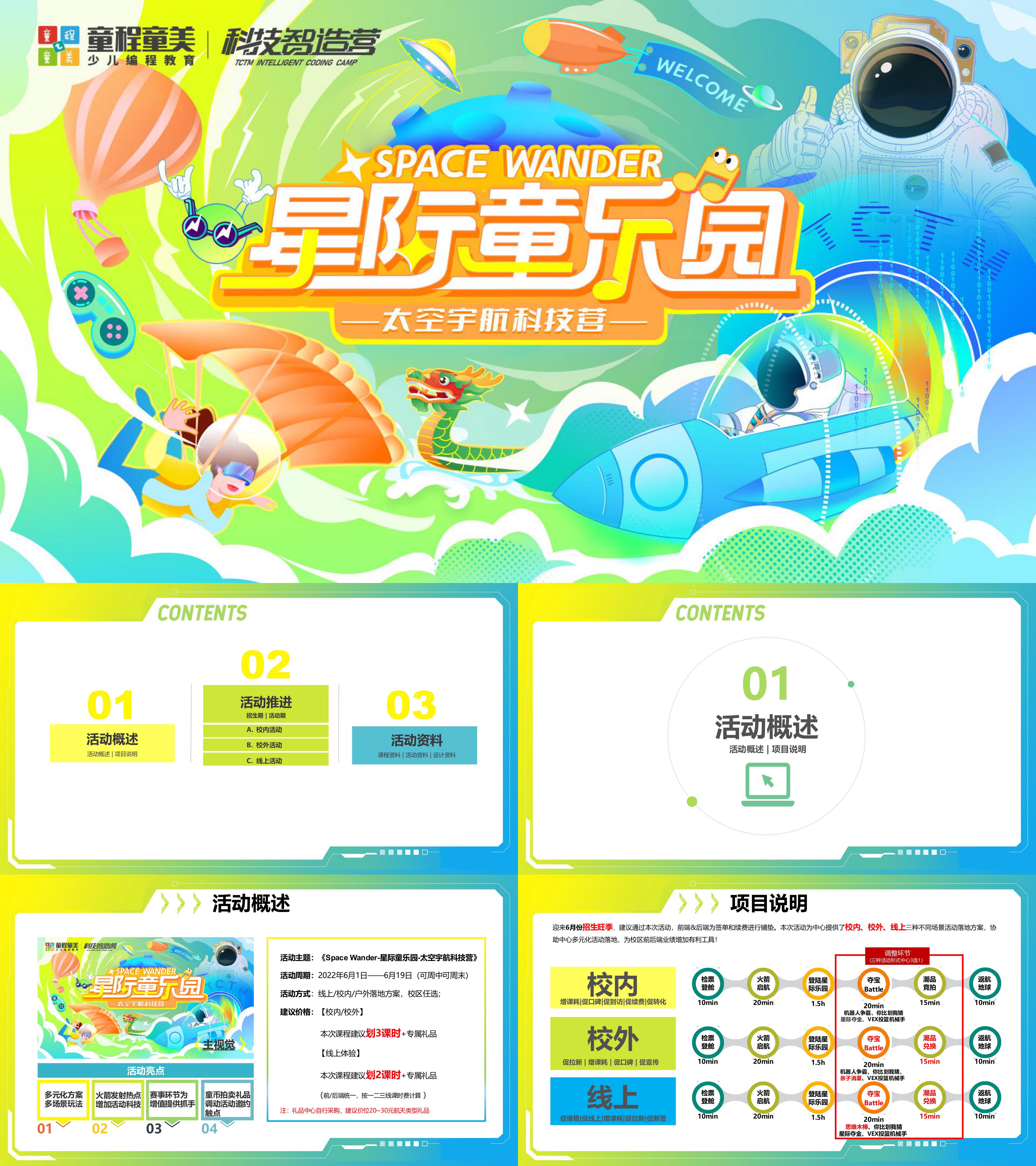 教育培训六一儿童节亲子航天营销竞赛太空科技活动方案