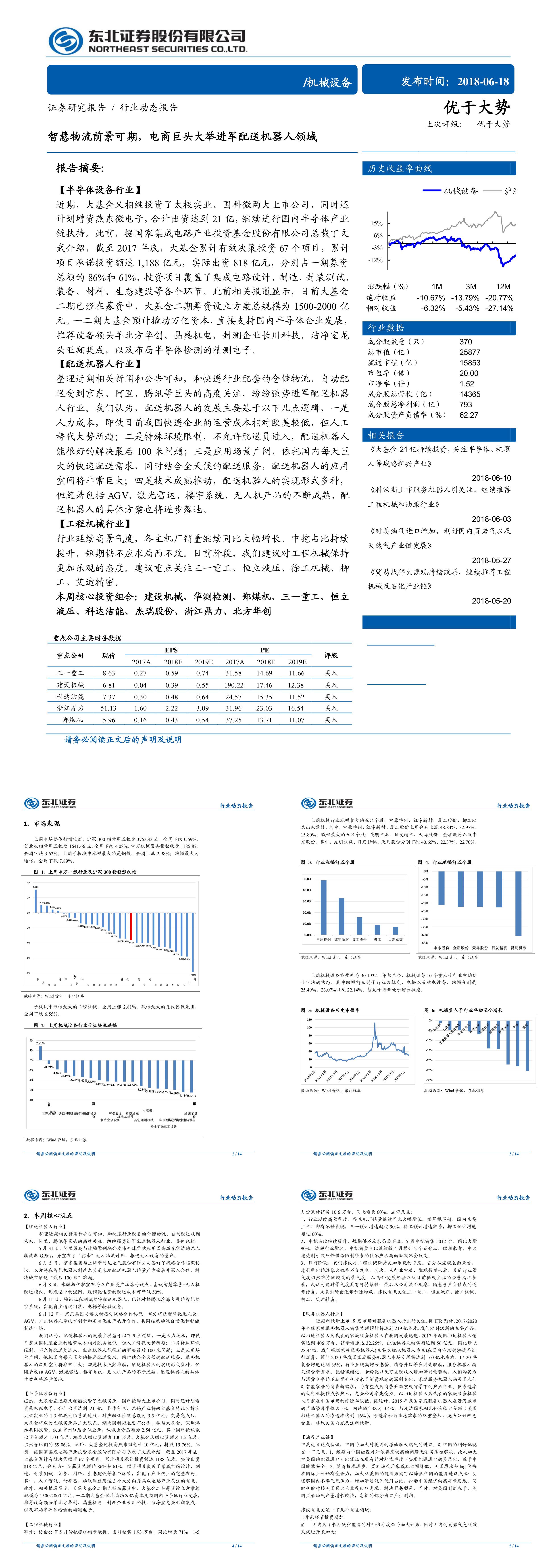 机械设备行业智慧物流前景可期电商巨头大举进军配送机器人领域