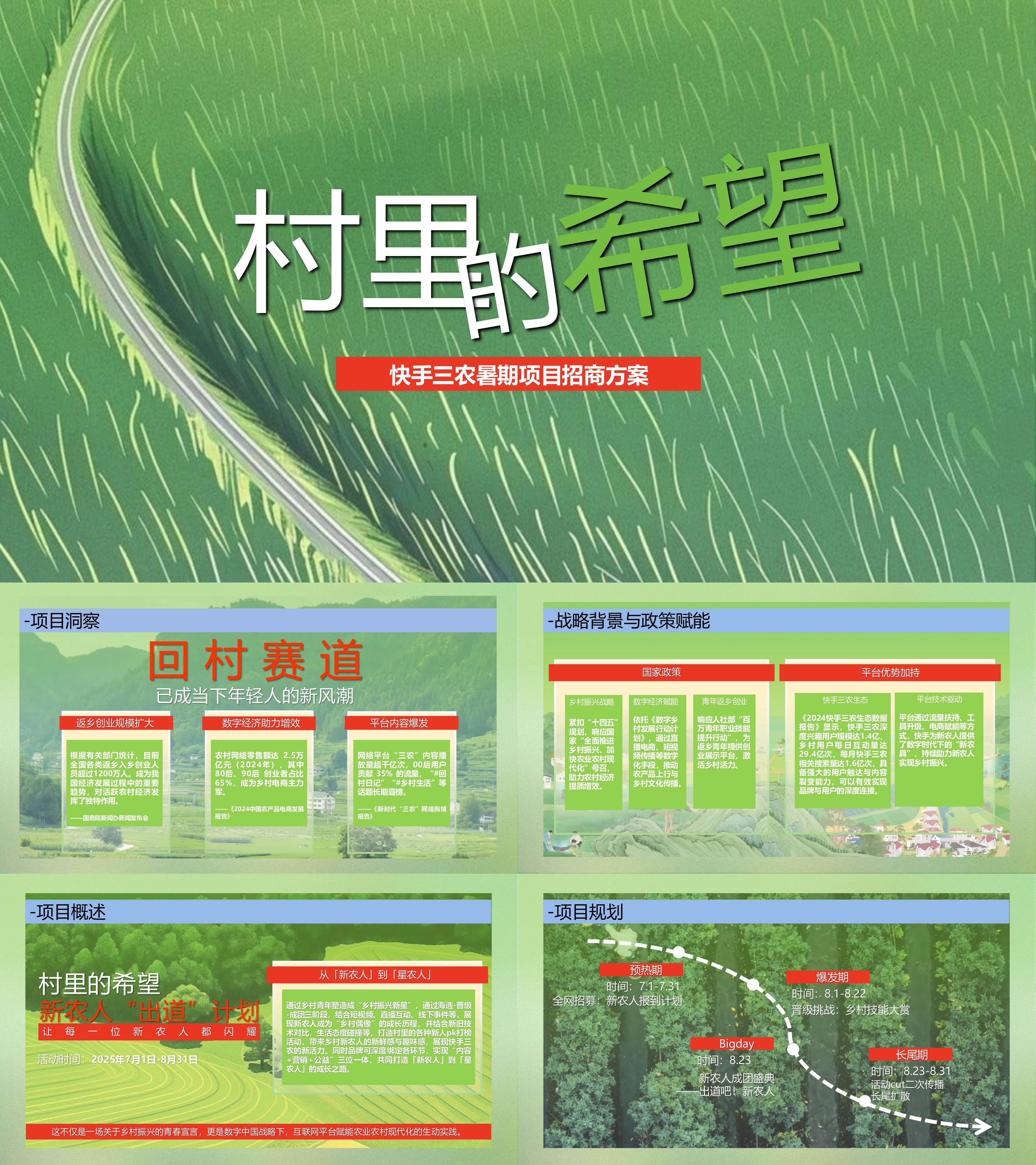 2025快手暑期村里的希望乡村振兴项目招商方案