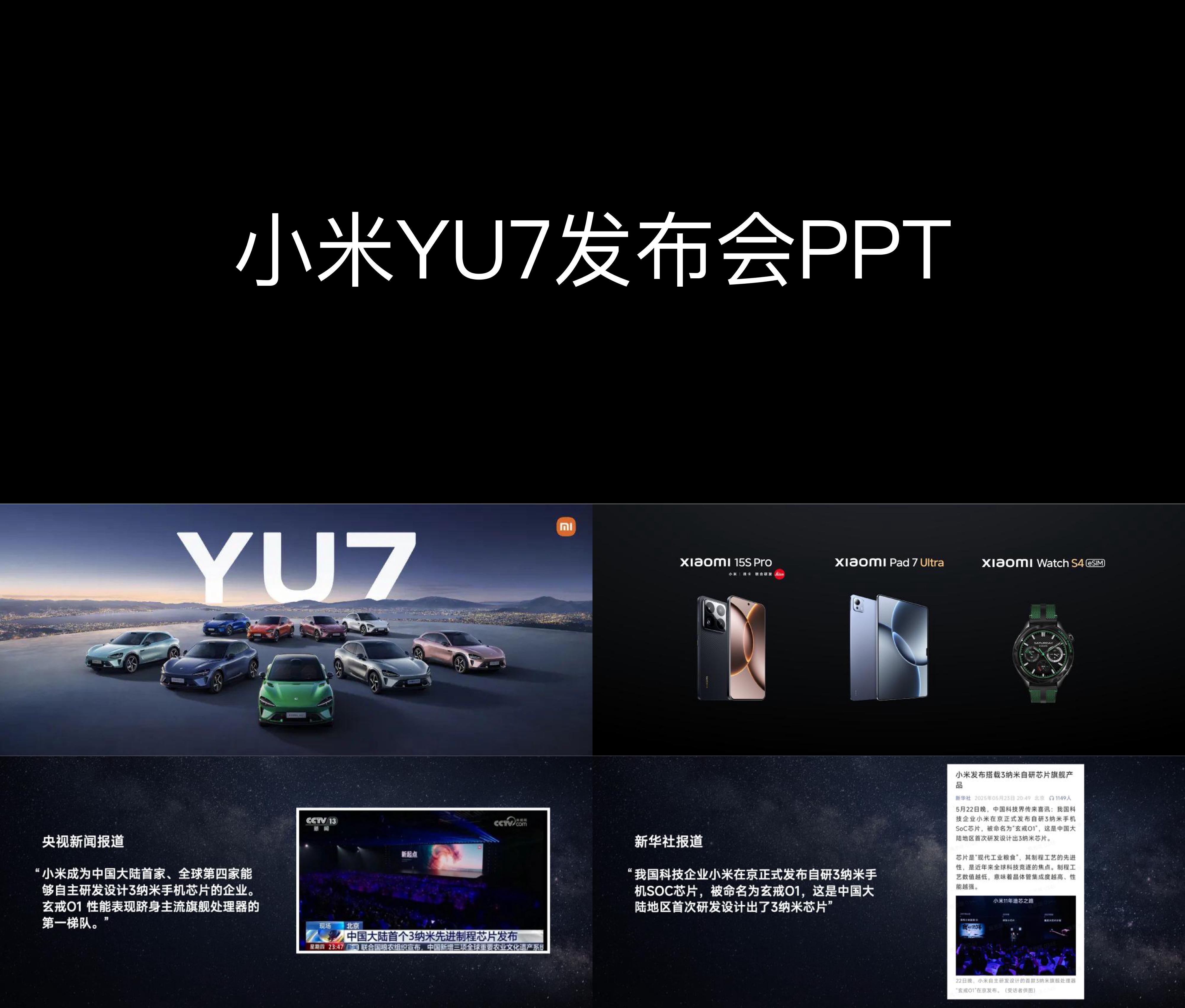 2025小米YU7发布会PPT完整版