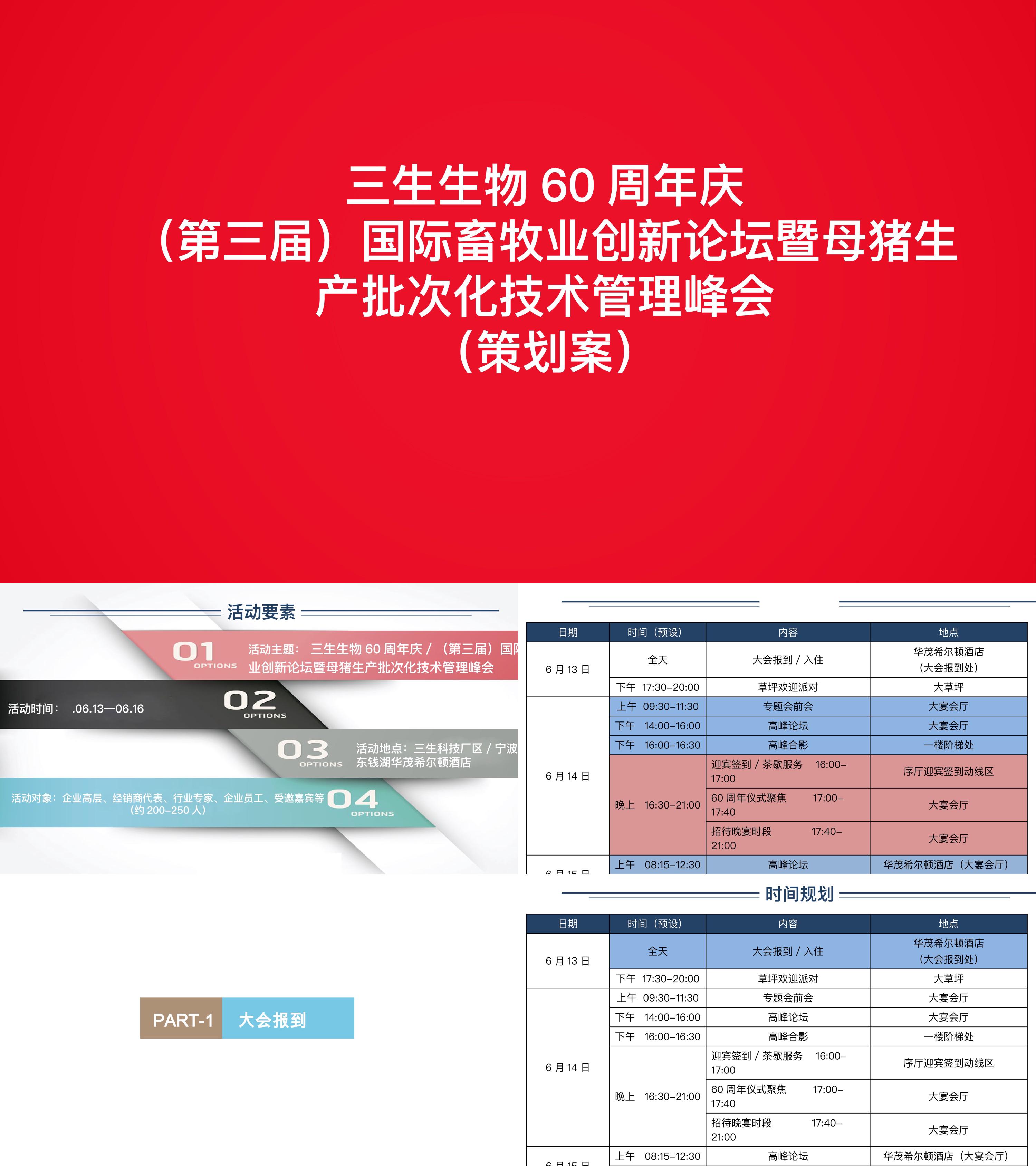 三生生物科技60周年庆峰会活动策划案