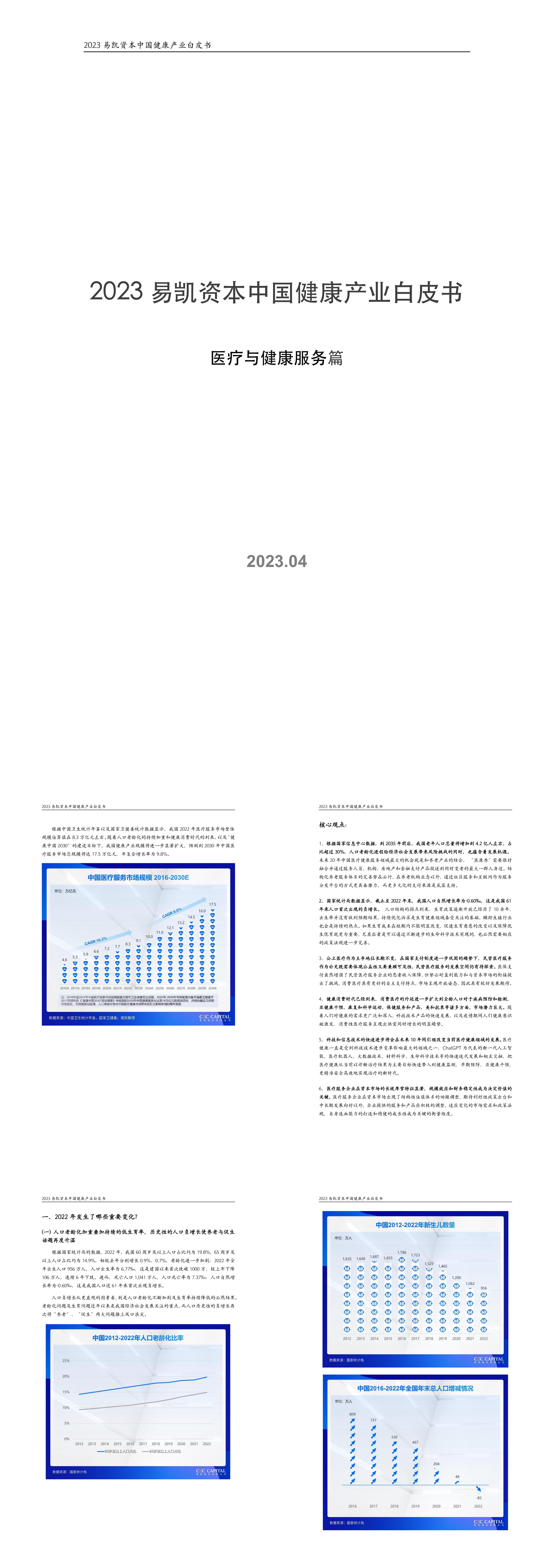 2023中国健康产业白皮书医疗与健康服务篇易凯资本报告