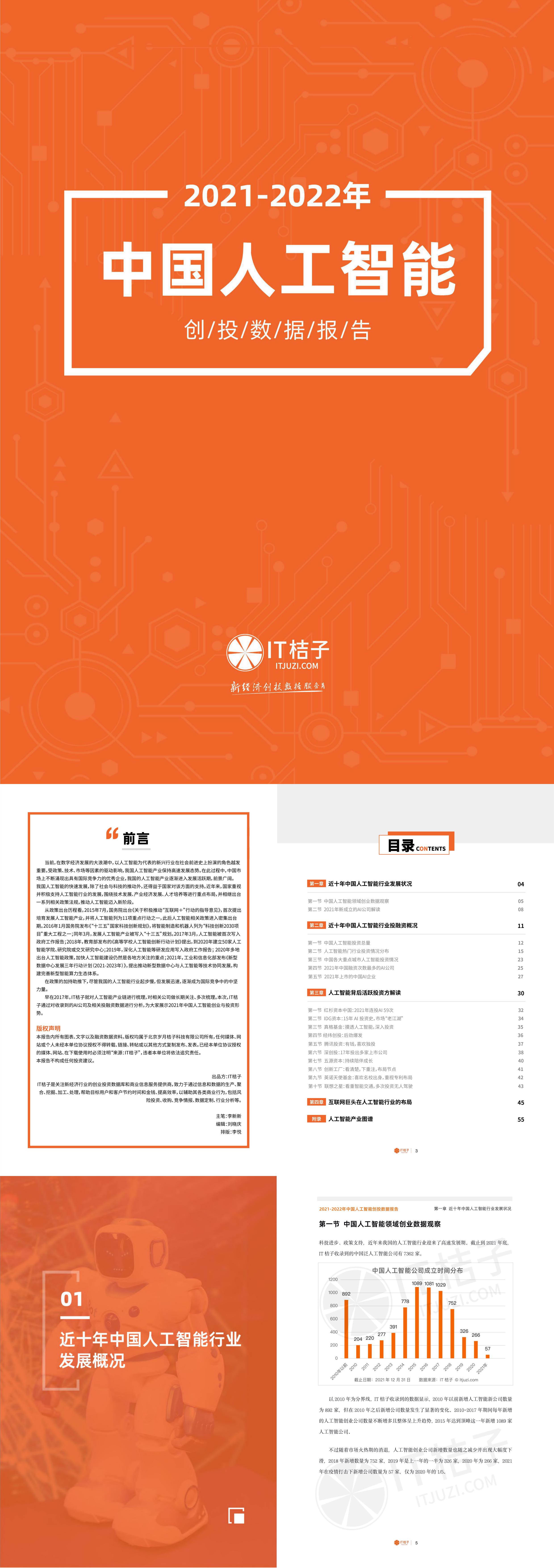 20212022年中国人工智能产业创业与投资报告IT桔子