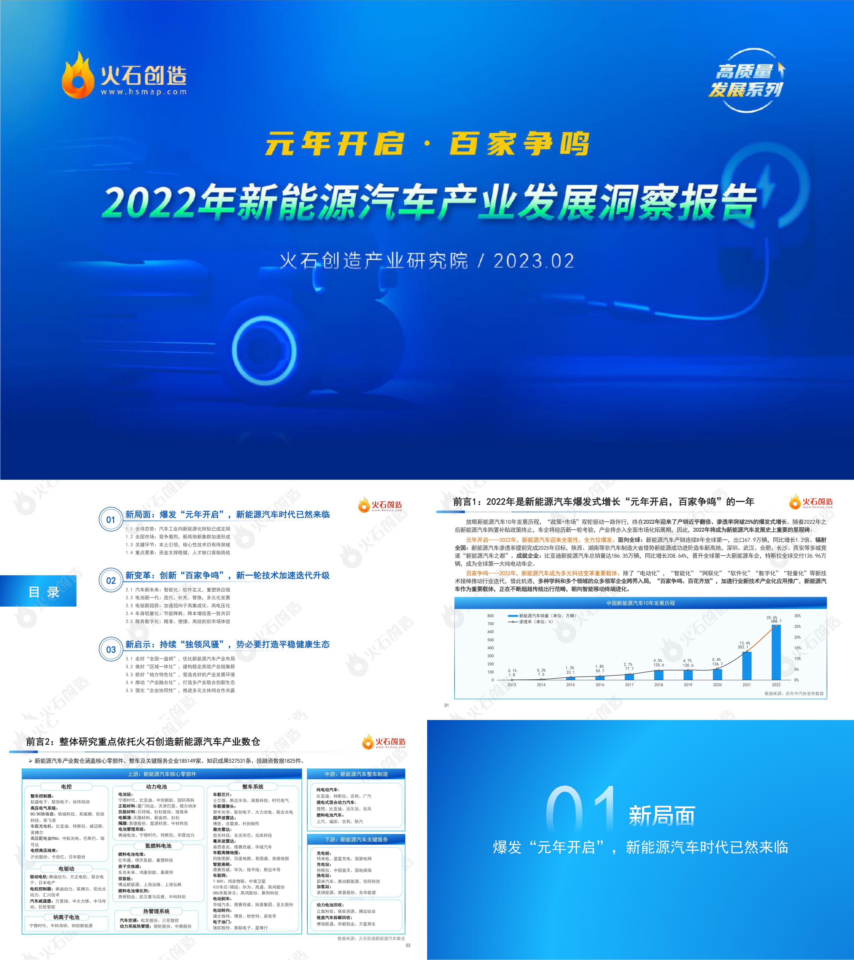 火石创造2022年度中国新能源汽车产业发展洞察报告