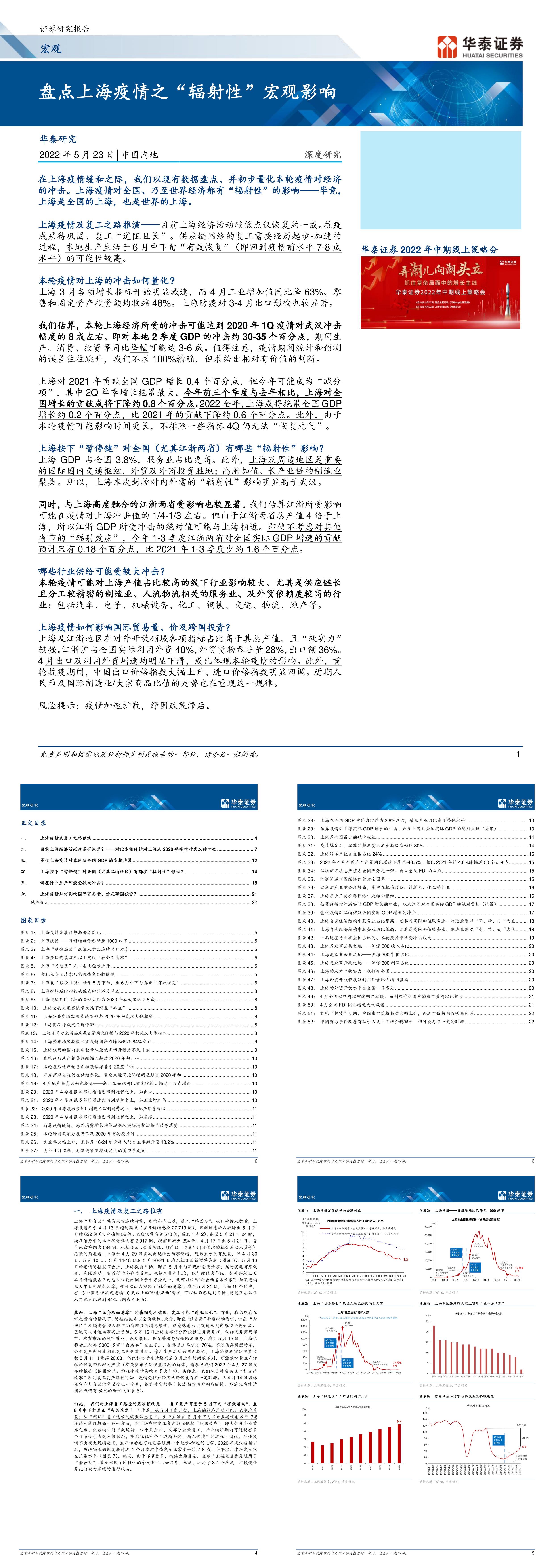 宏观深度研究盘点上海疫情之辐射性宏观影响报告