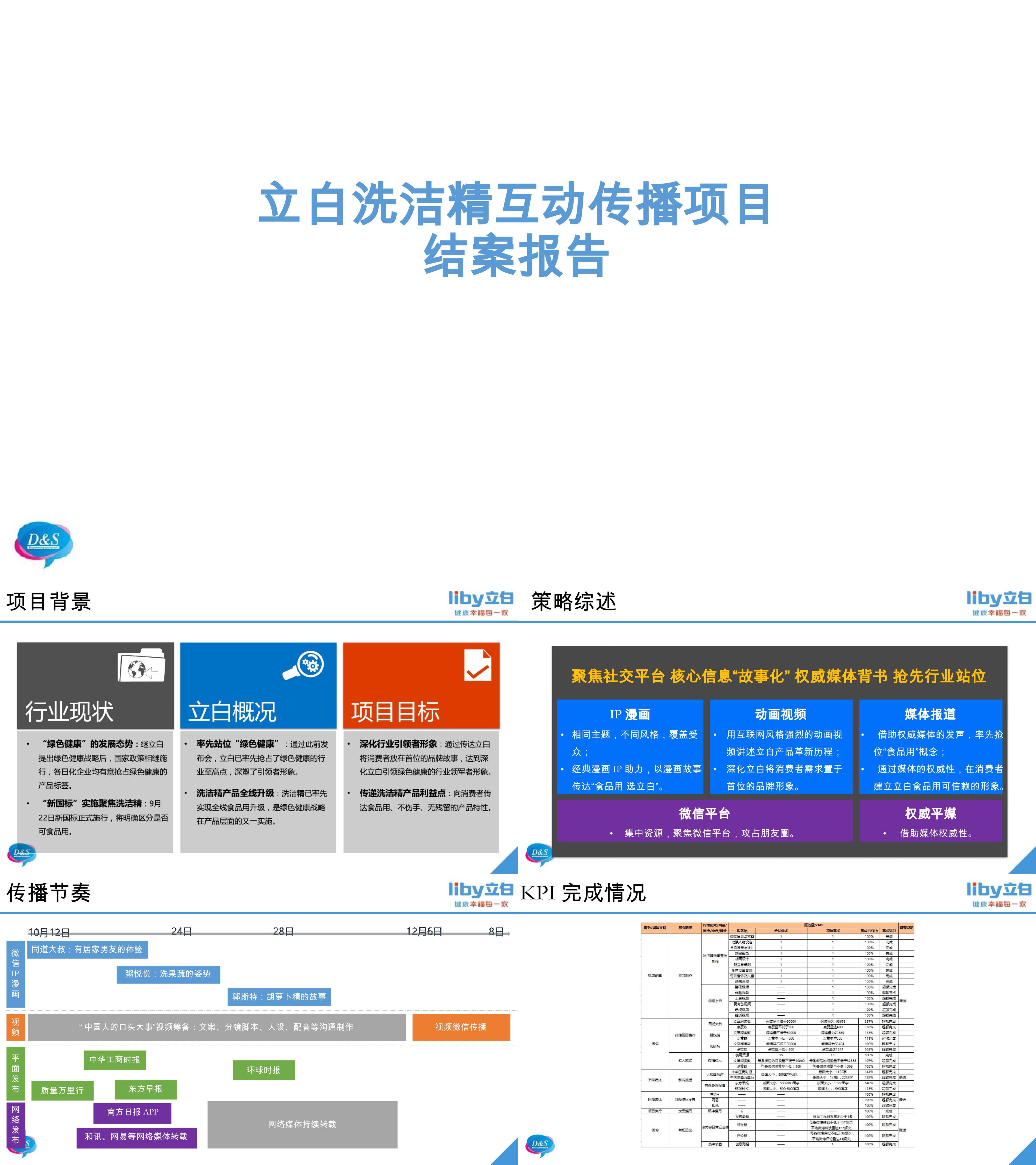 立白洗洁精互动传播项目报告