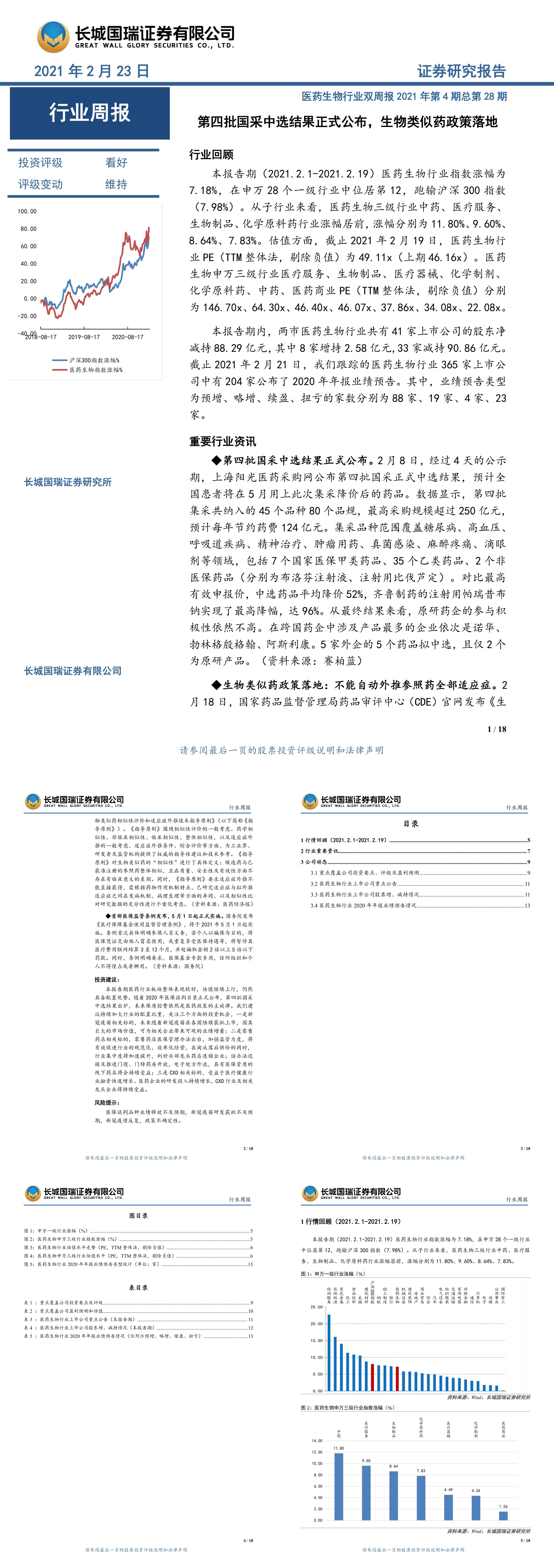 医药生物行业双周报第4期总第28期第四批国采中选结果正式公布