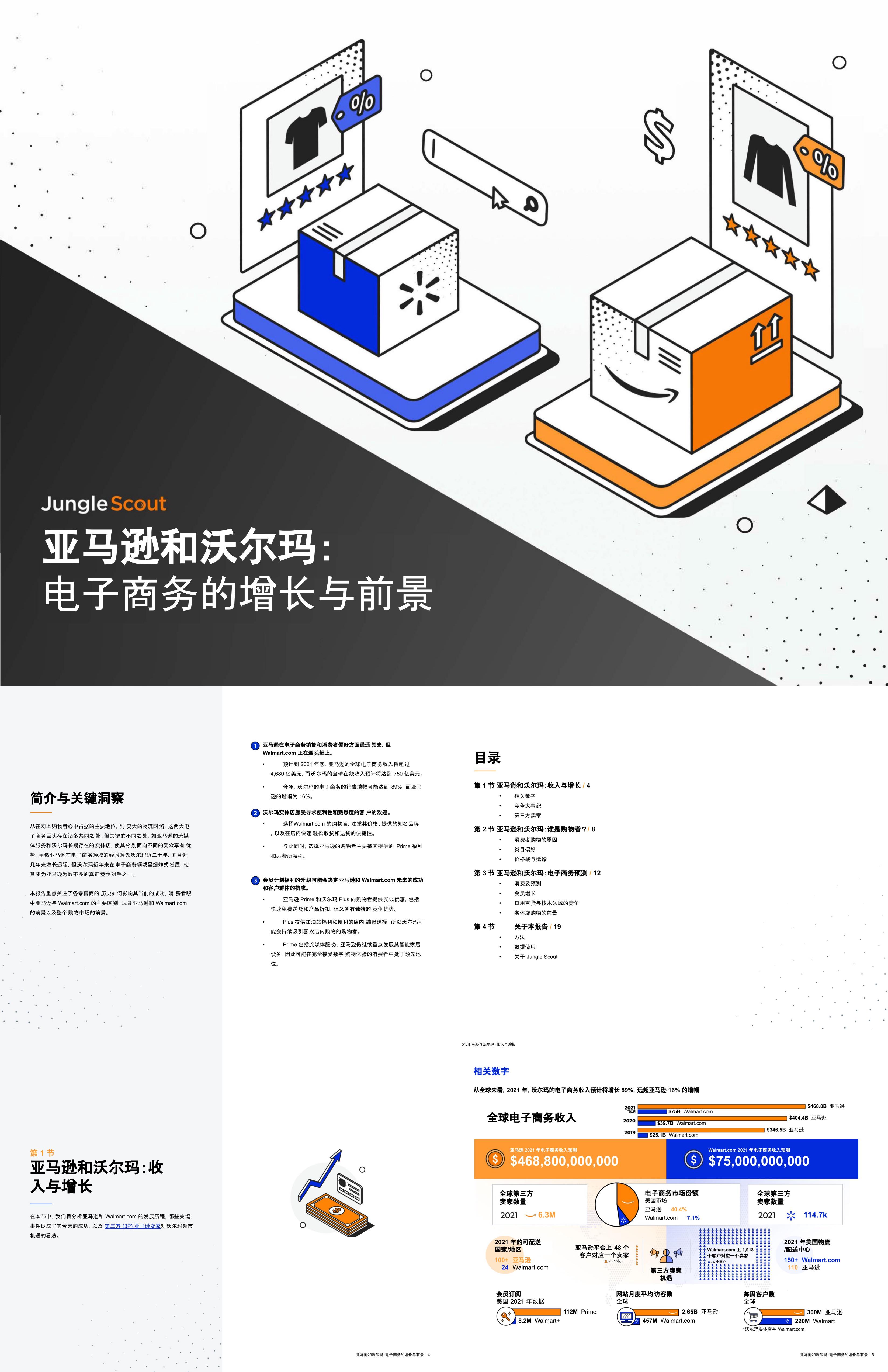 电子商务的增长与前景亚马逊和沃尔玛