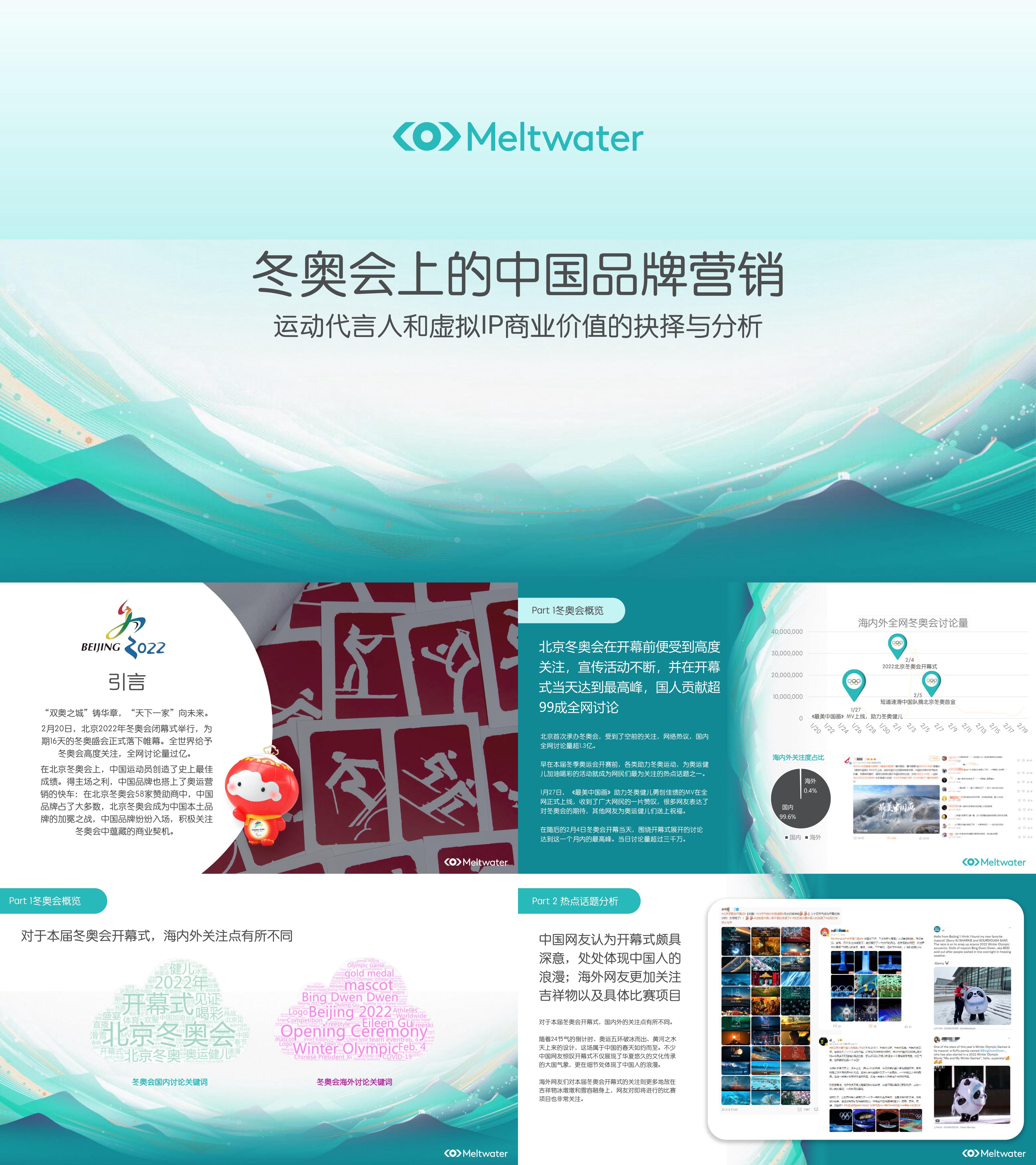 冬奥会品牌营销代言人选取与虚拟IP的运用 Meltwater