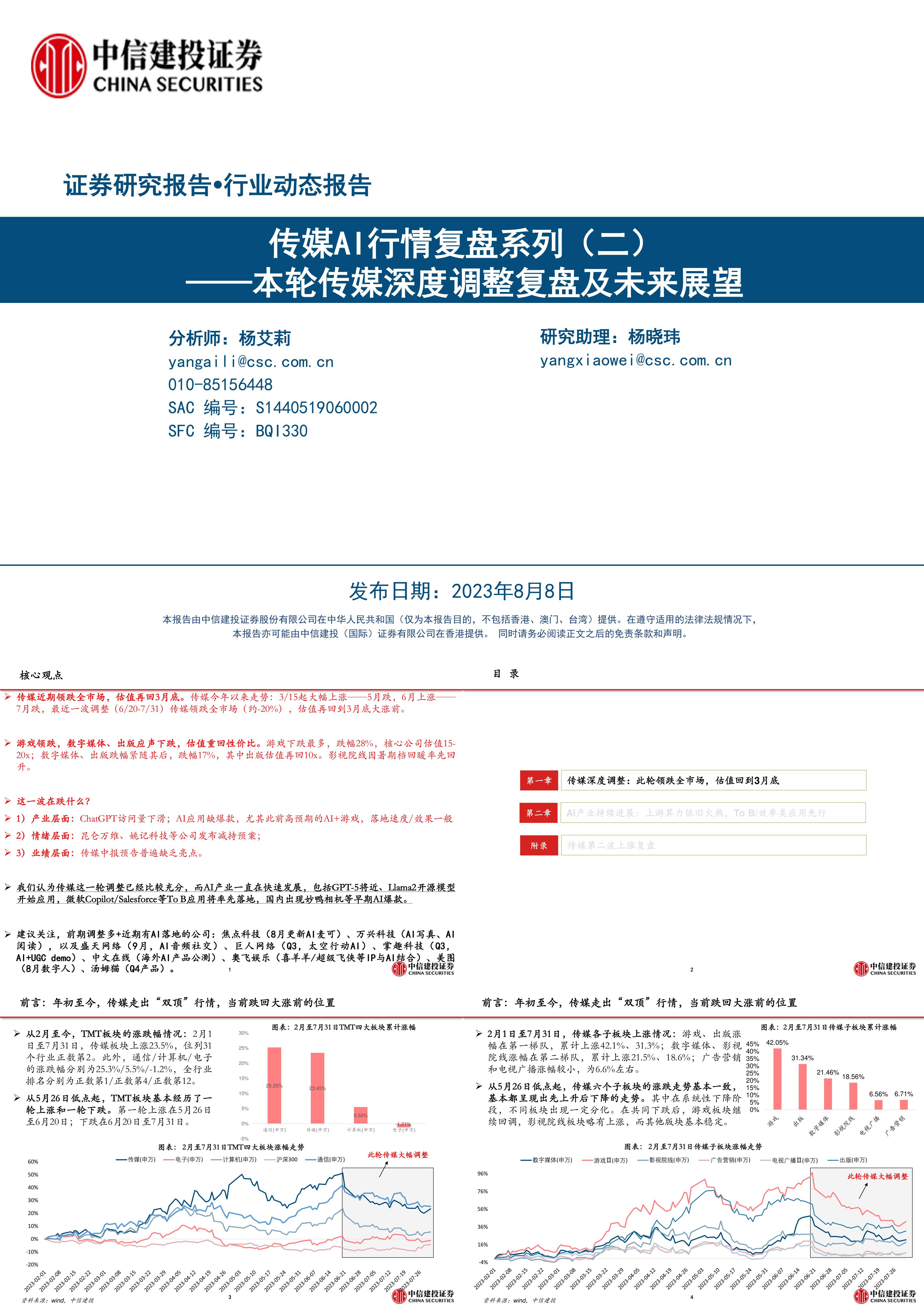 传媒行业AI行情复盘系列二本轮传媒深度调整复盘及未来展望