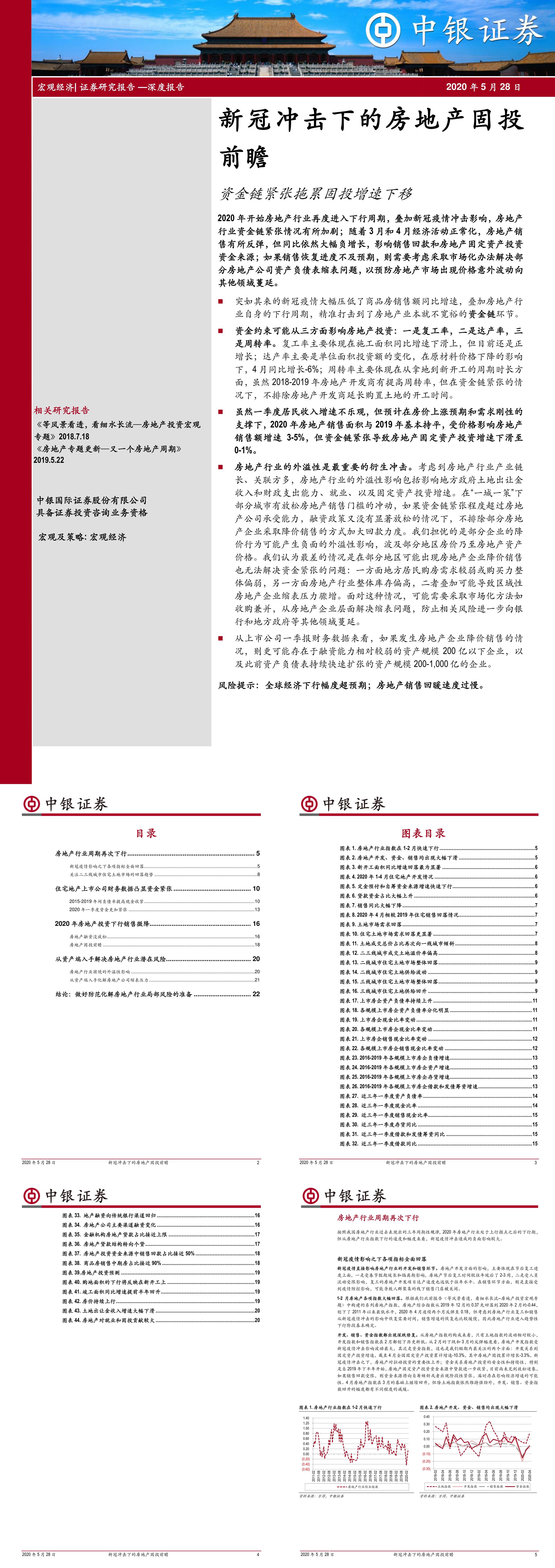 新冠冲击下的房地产固投前瞻资金链紧张拖累固投增速下移