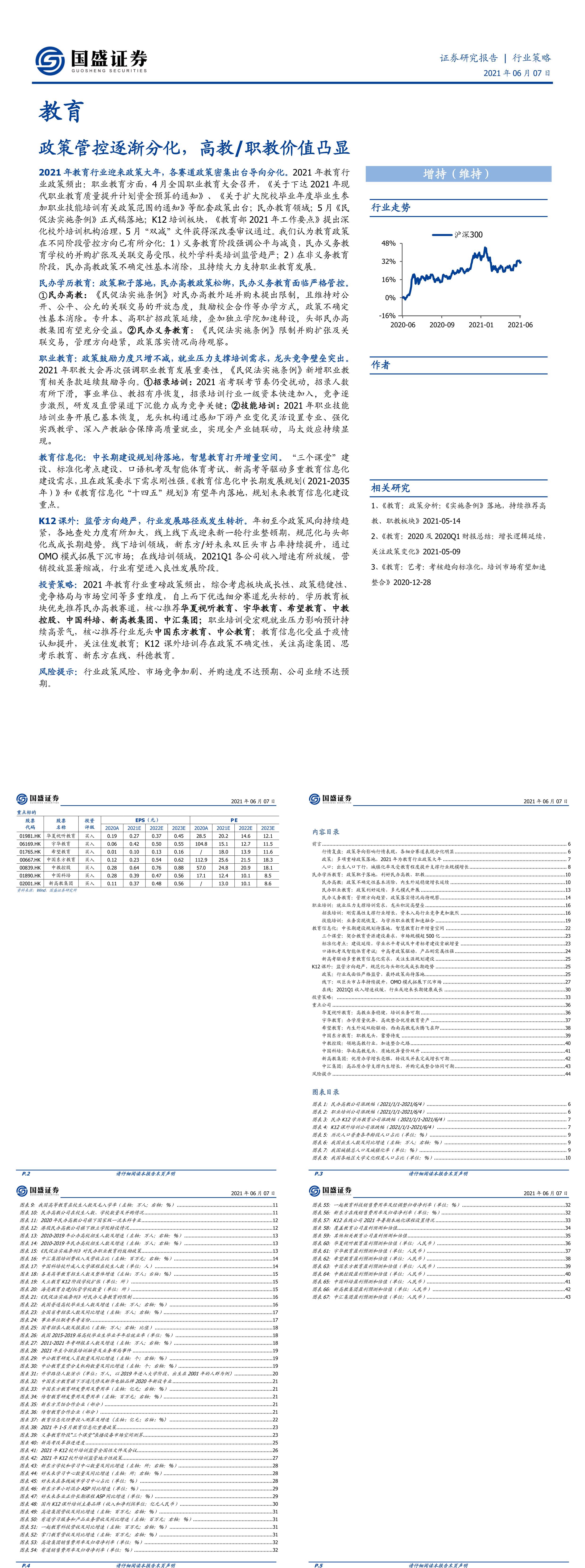 教育行业政策管控逐渐分化高教职教价值凸显国盛证券