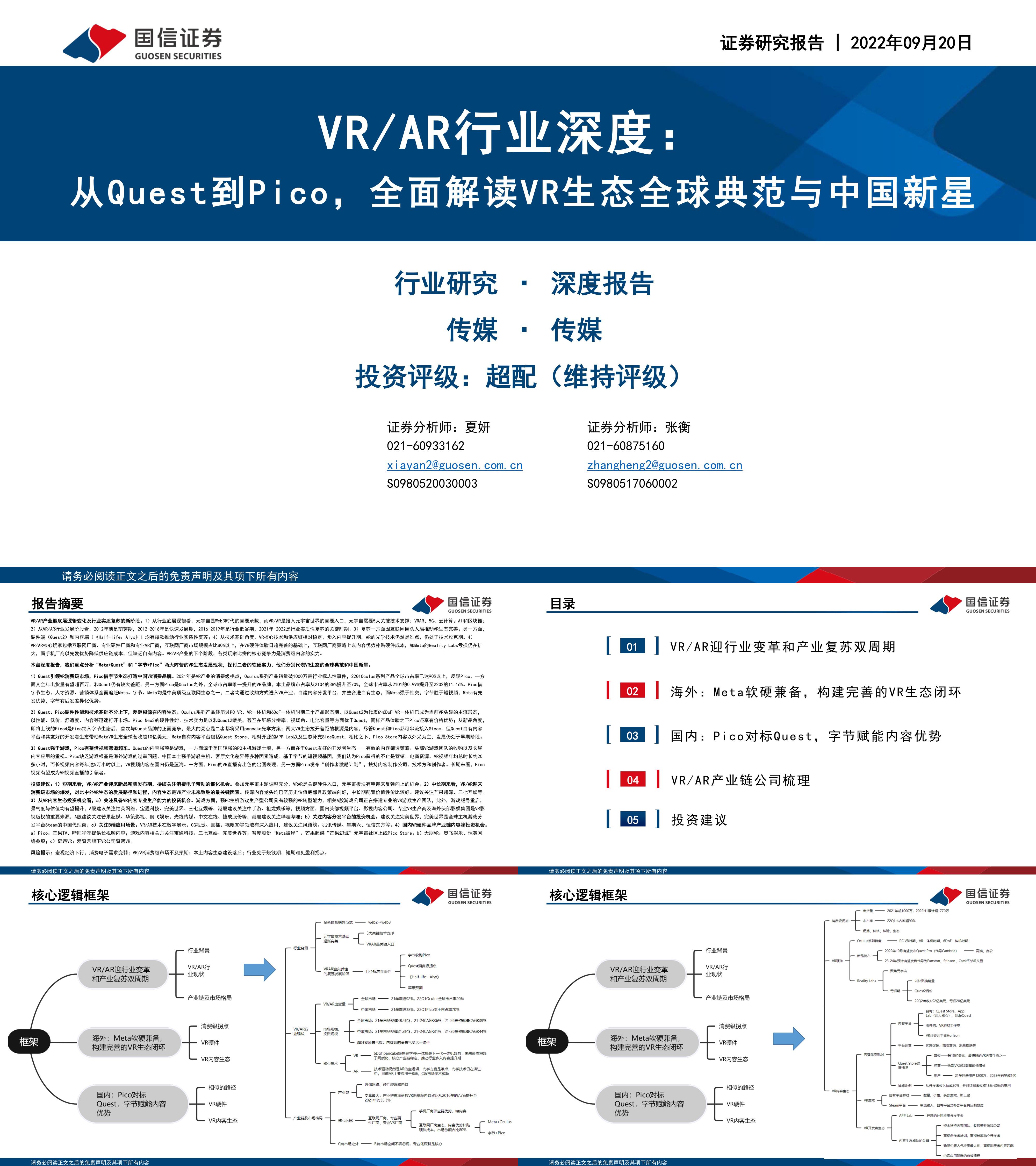 VRAR行业深度从Quest到Pico全面解读VR生态全球