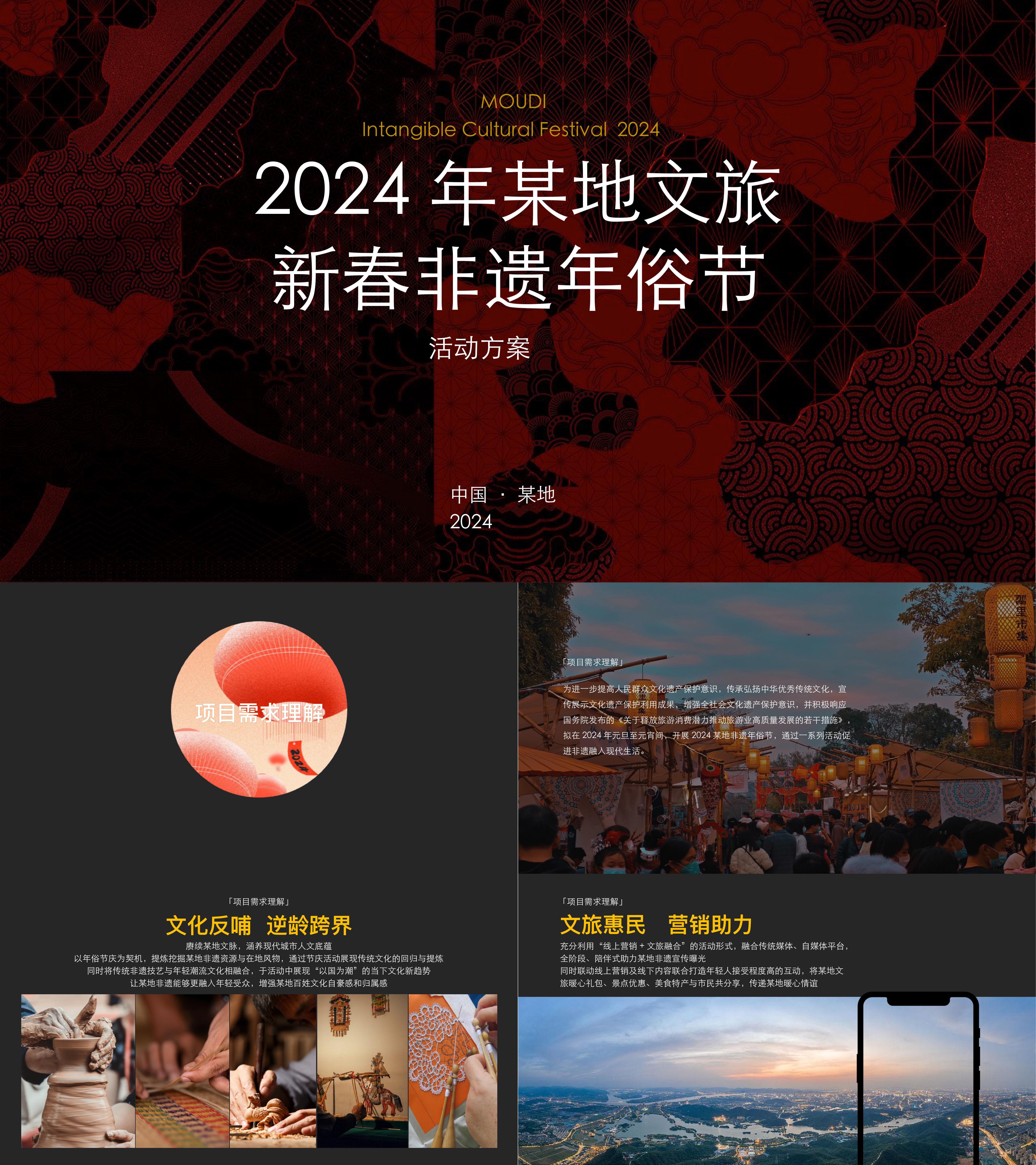 2024新春年俗文旅非遗七天乐线上线下互动市集活动方案