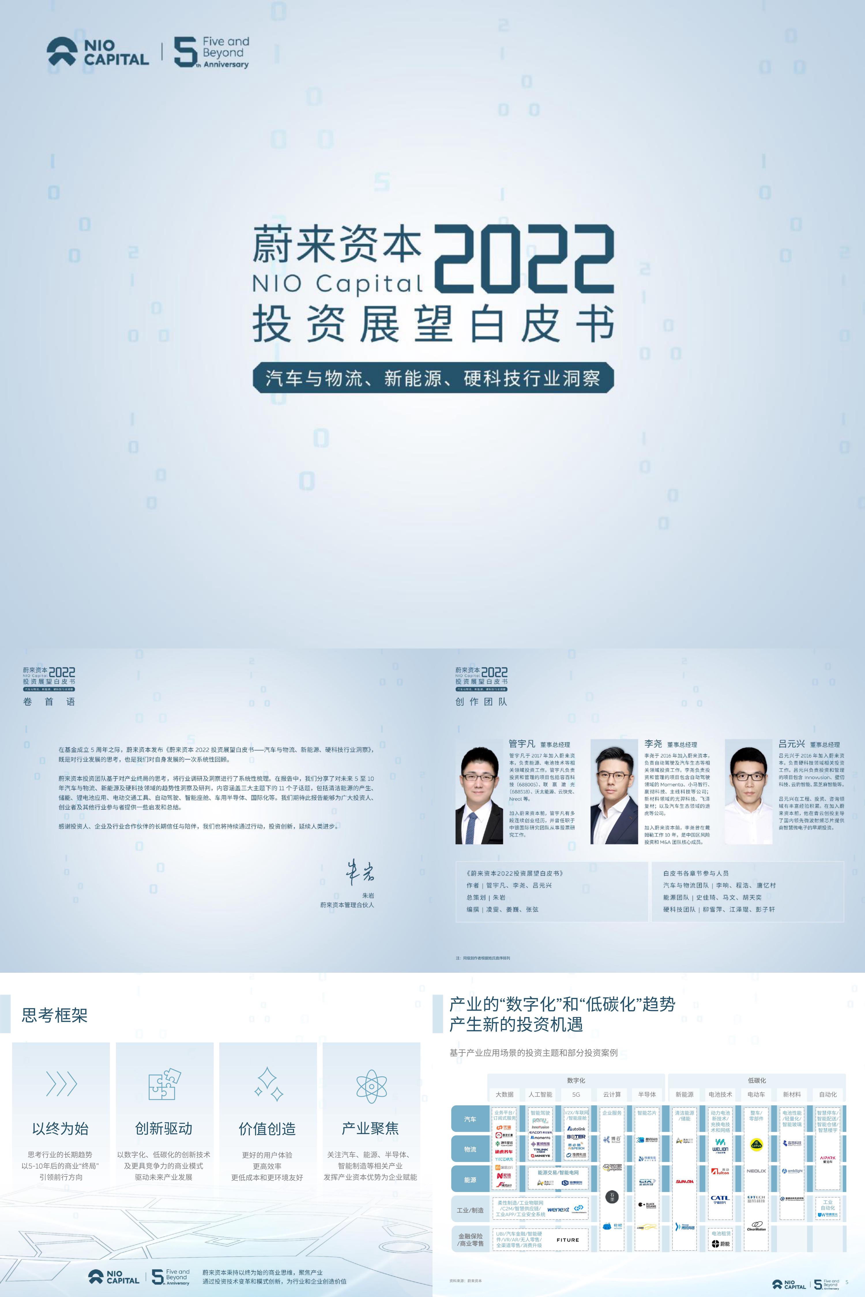 蔚来资本2022投资展望白皮书蔚来资本报告