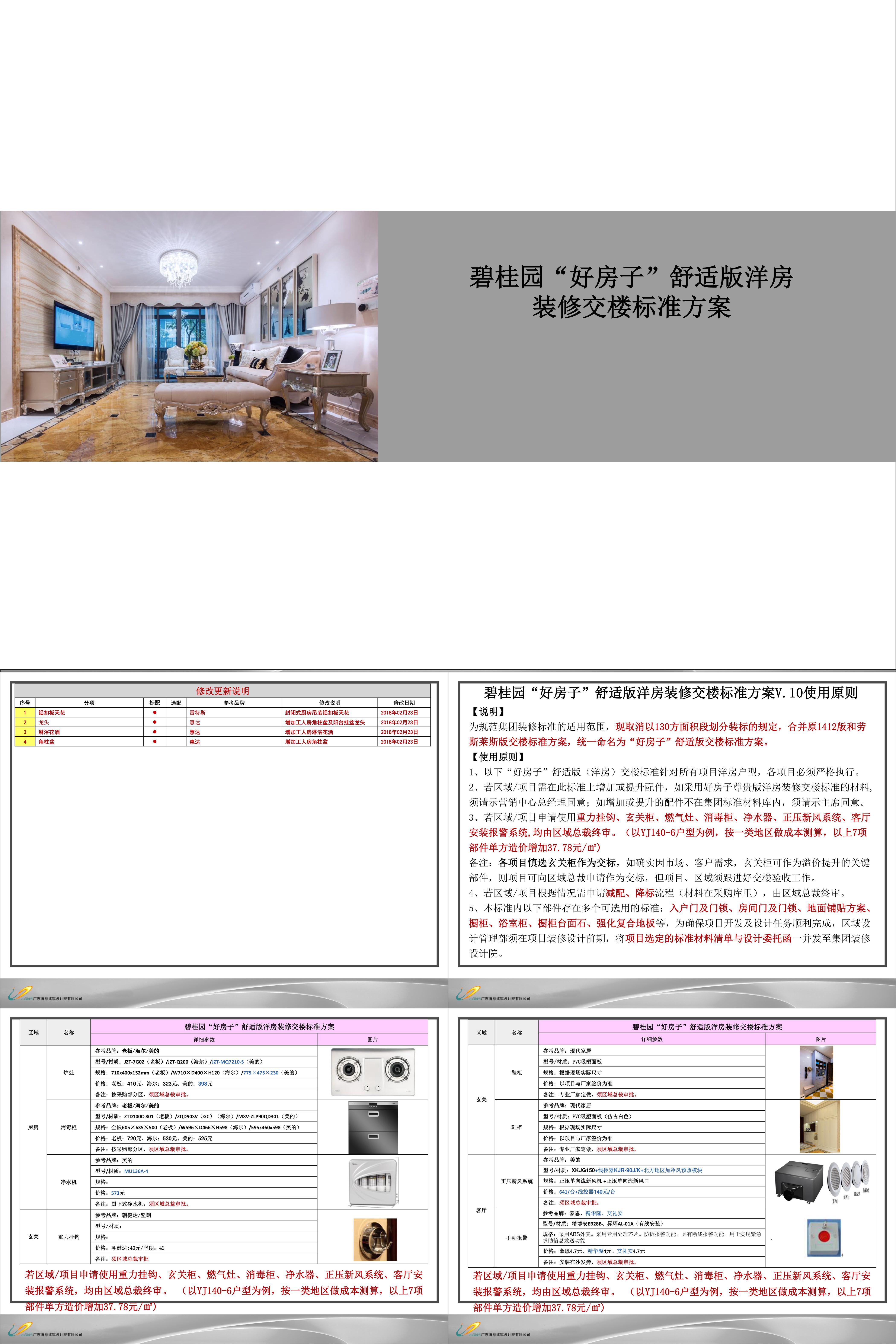 装修碧桂园好房子舒适版洋房装修交楼标准方案