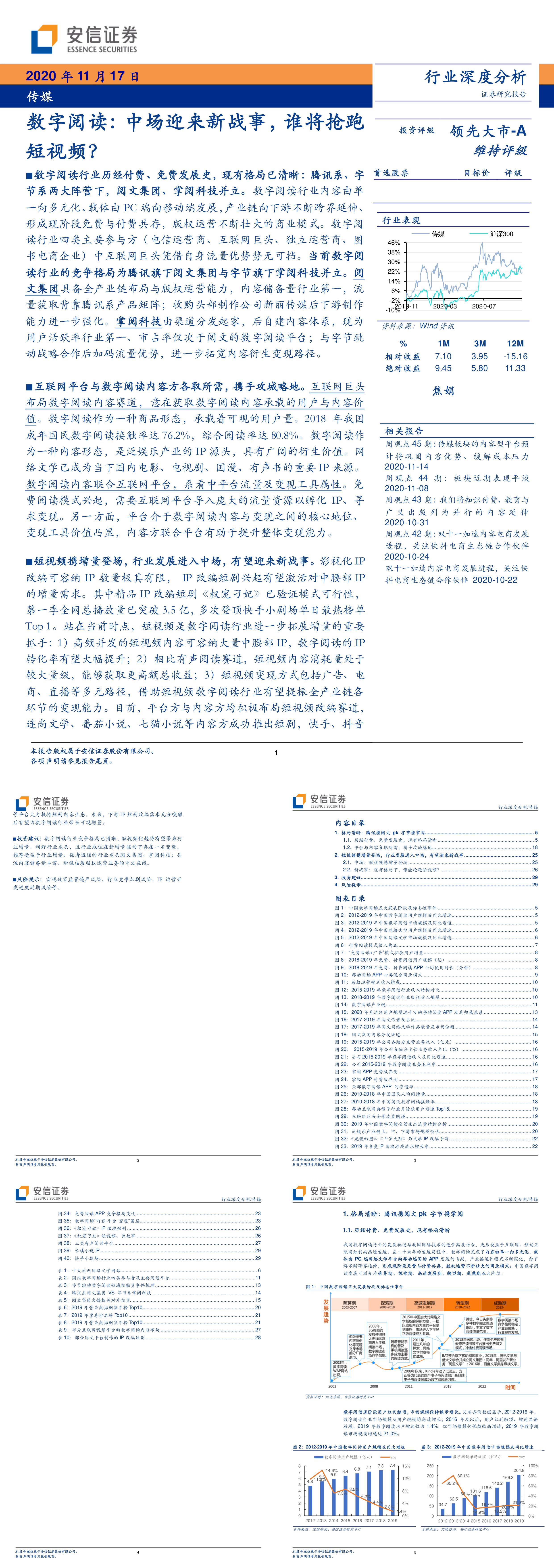 传媒行业数字阅读中场迎来新战事谁将抢跑短视频