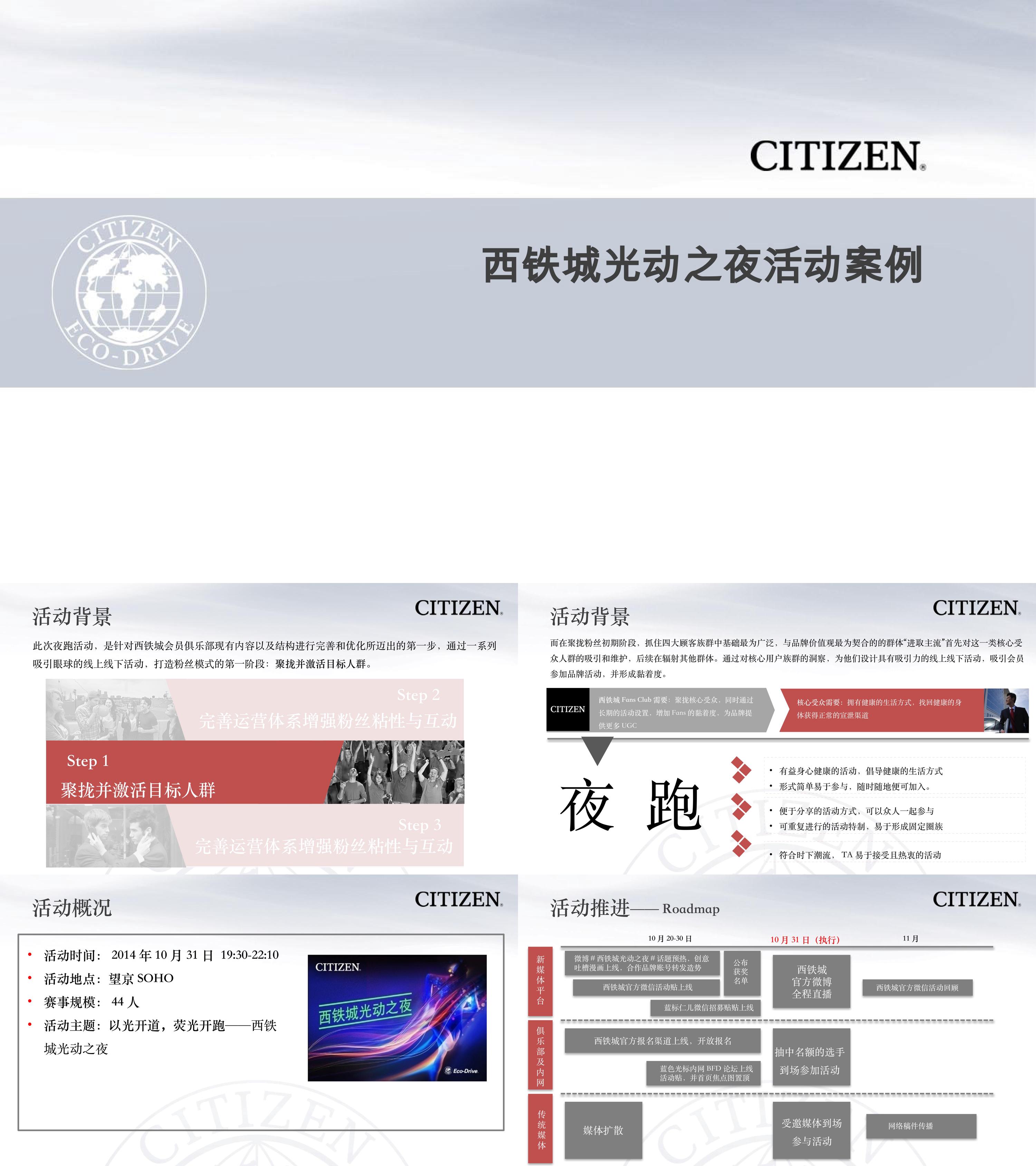西铁城夜跑活动案例